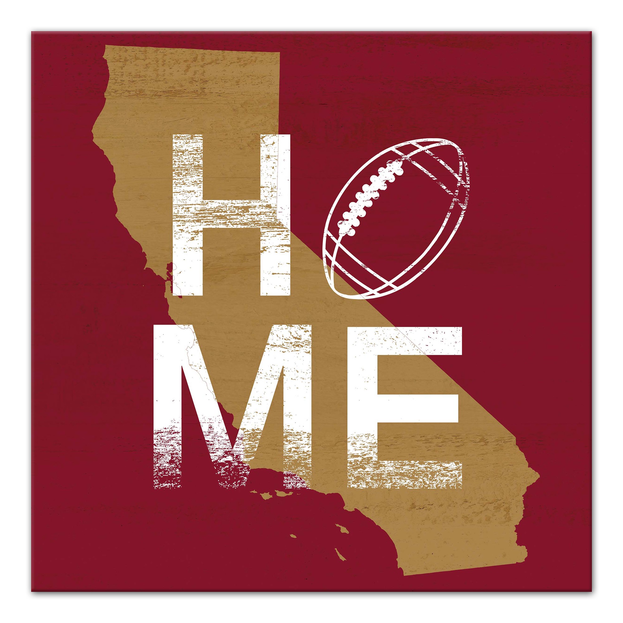 Designs Direct Creative Group California Football State Pride 16x16 Canvas Wall Art