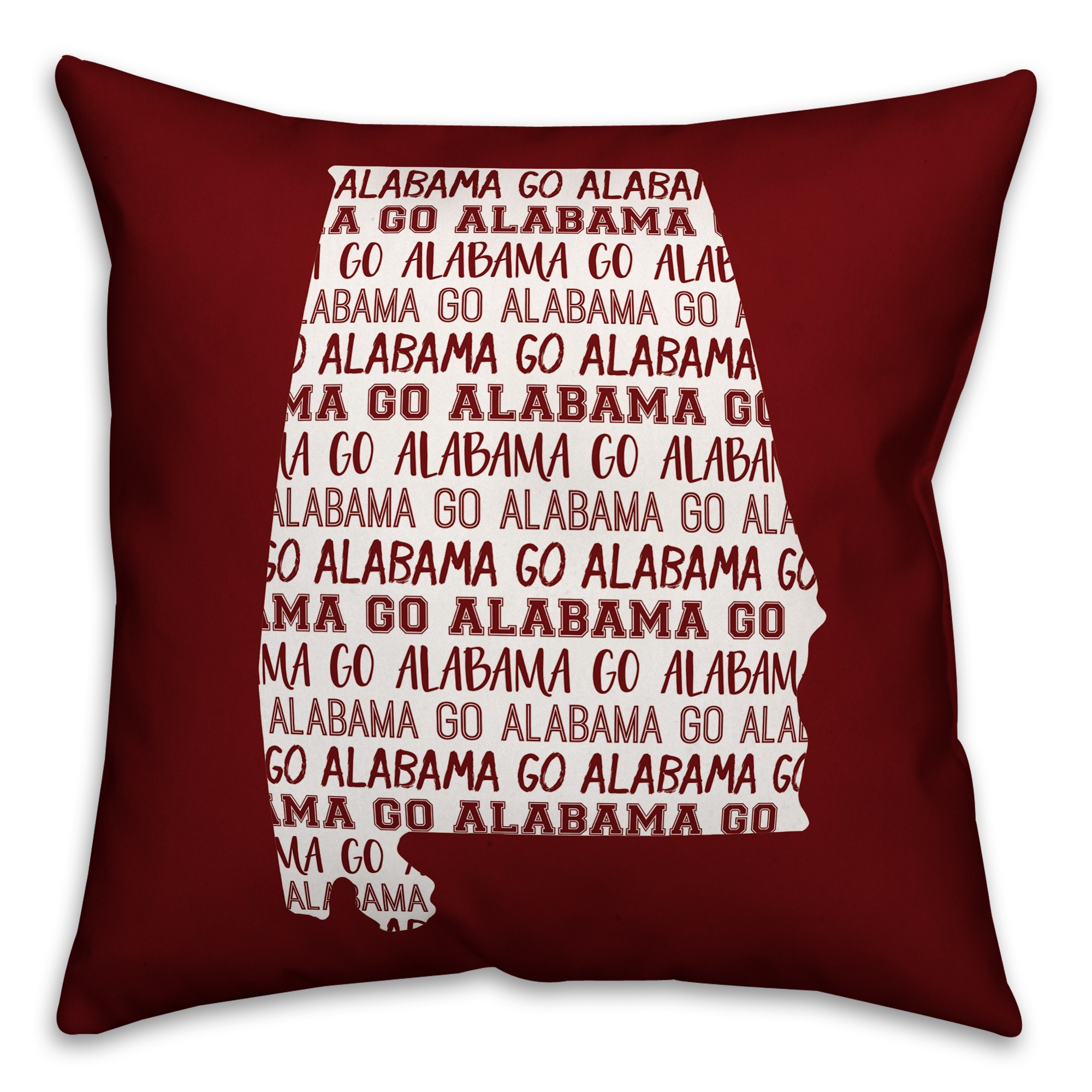 Red Alabama Go Team 16x16 Spun Poly Pillow