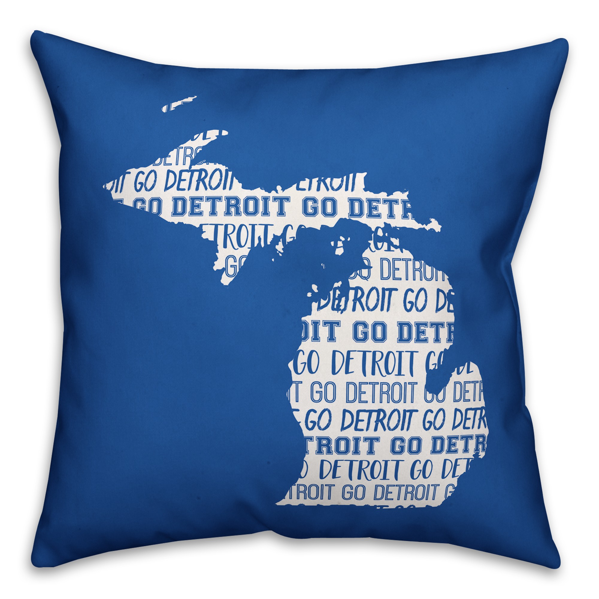Blue Michigan Go Team 16x16 Spun Poly Pillow
