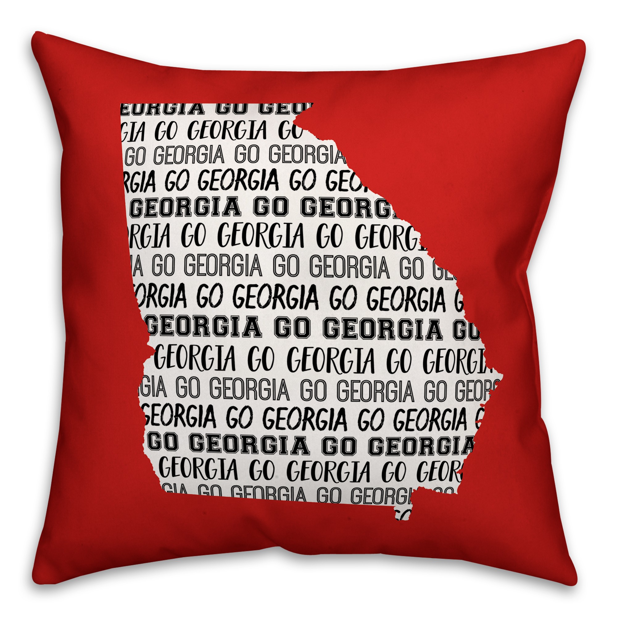 Red Georgia Go Team 16x16 Spun Poly Pillow