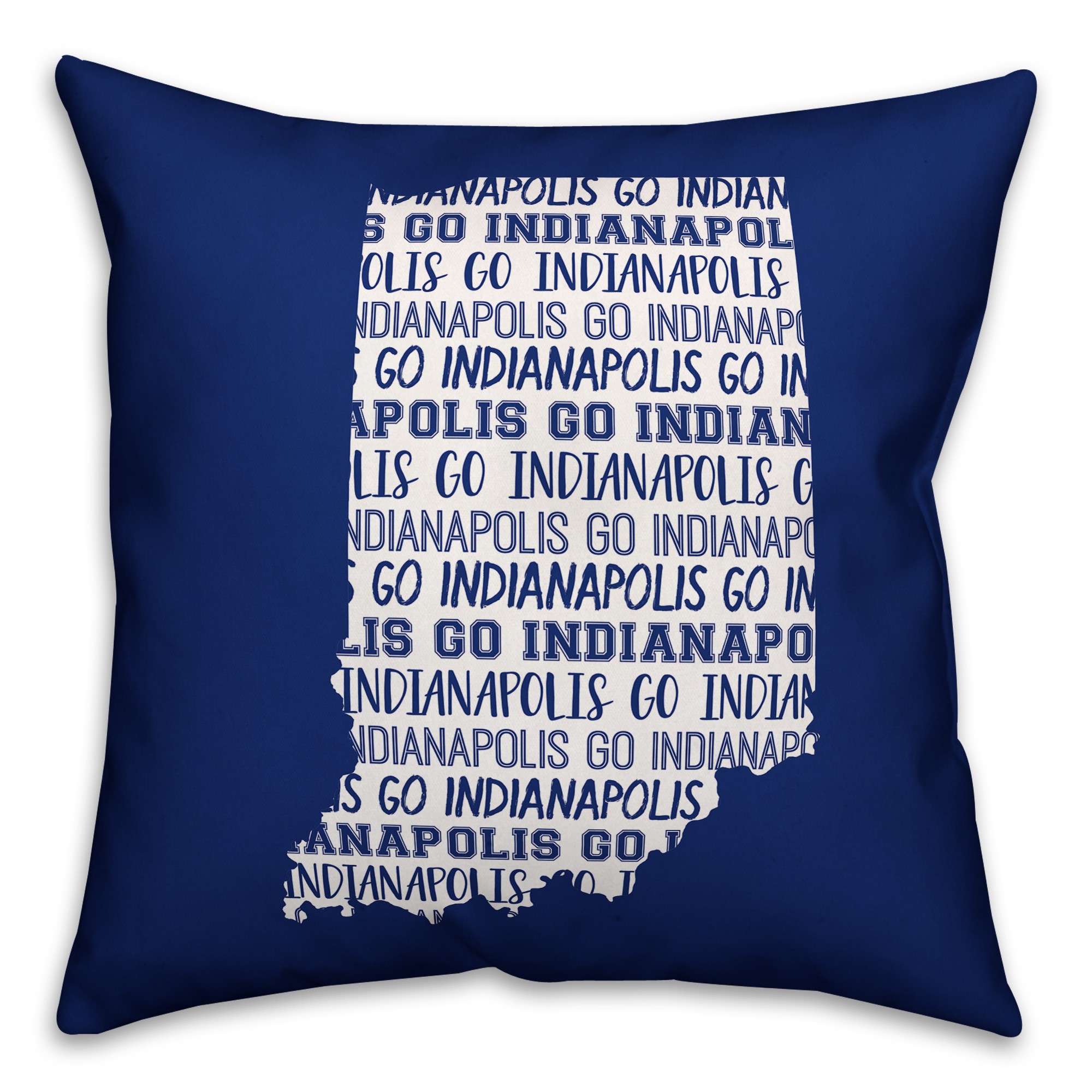 Blue Indiana Go Team 16x16 Spun Poly Pillow