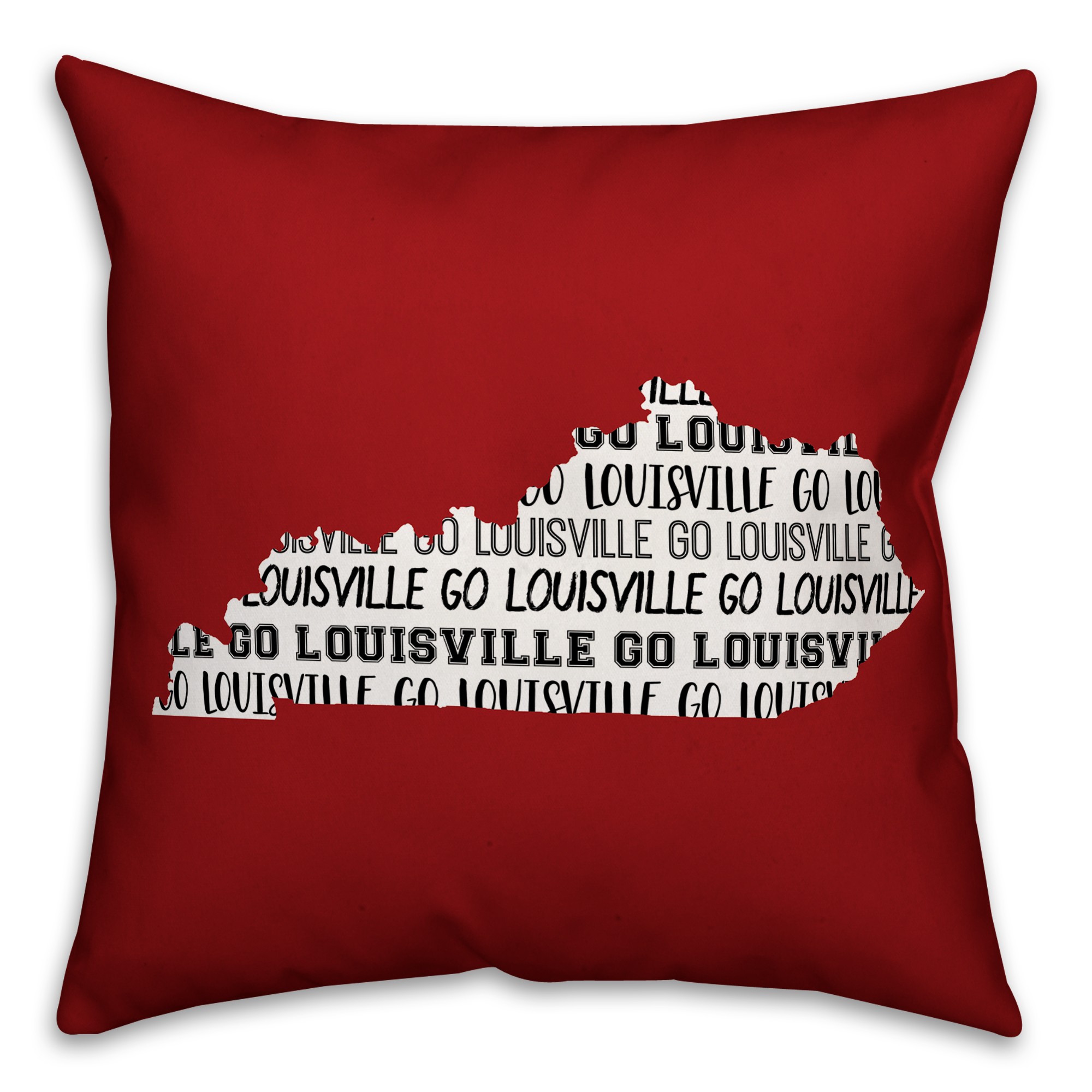 Red Kentucky Go Team 16x16 Spun Poly Pillow