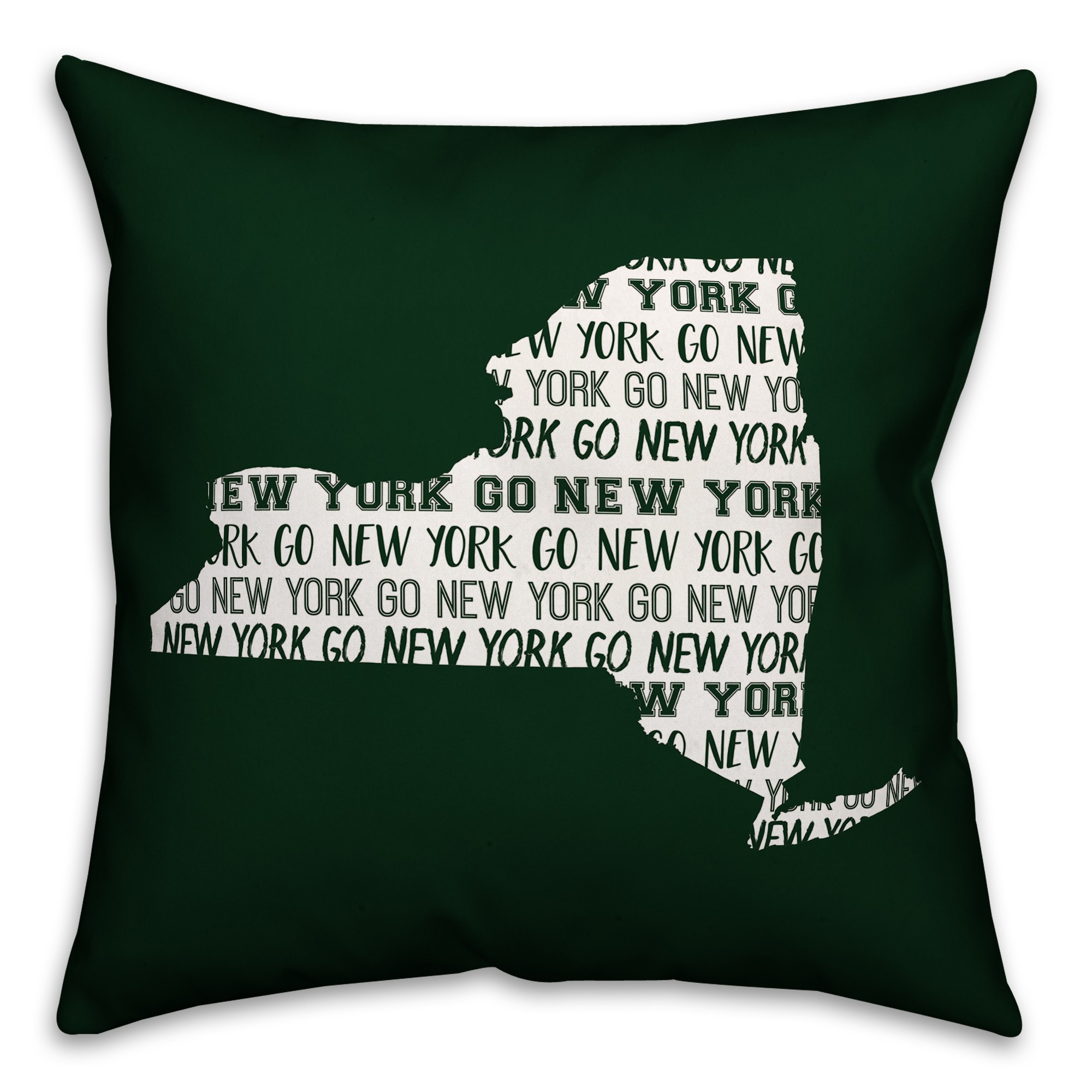 Green New York Go Team 16x16 Spun Poly Pillow
