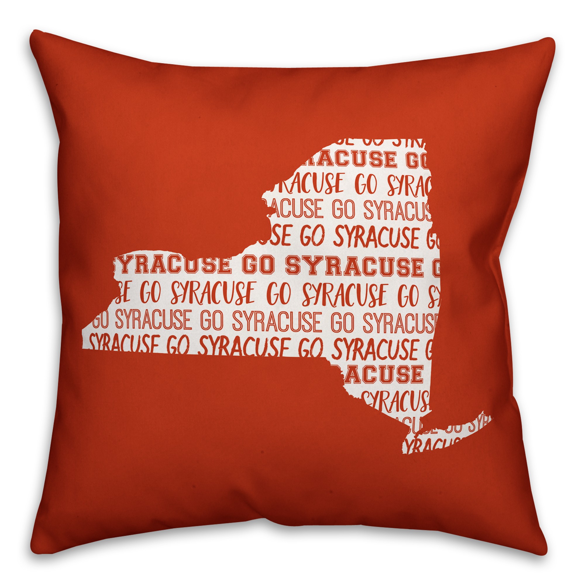 Orange New York Go Team 16x16 Spun Poly Pillow