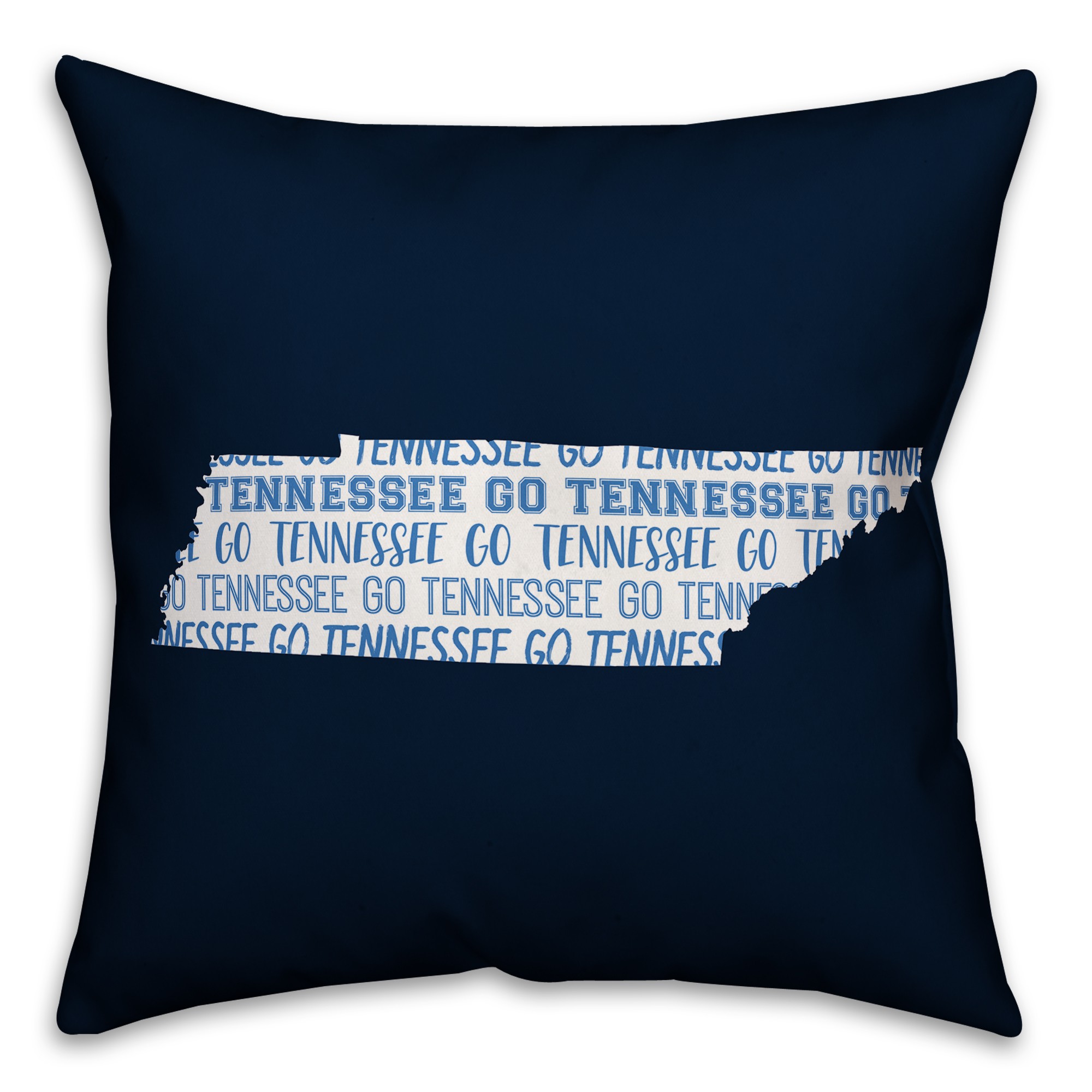Blue Tennessee Go Team 16x16 Spun Poly Pillow