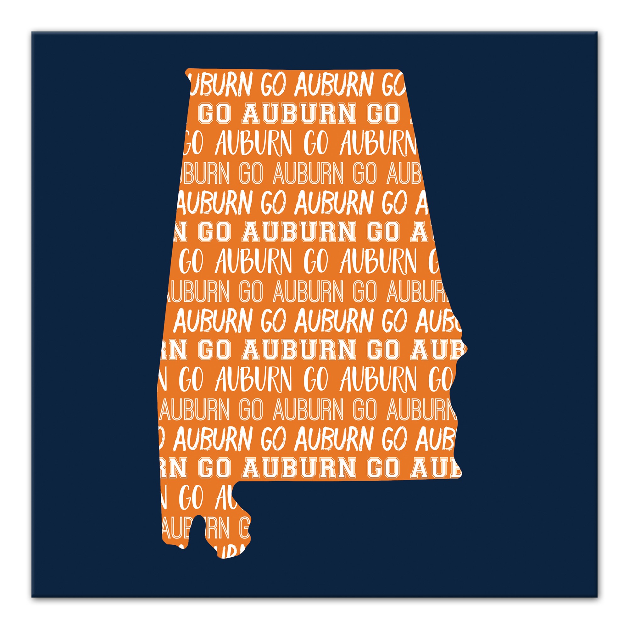Designs Direct Creative Group Blue Alabama Go Team 16x16 Canvas Wall Art