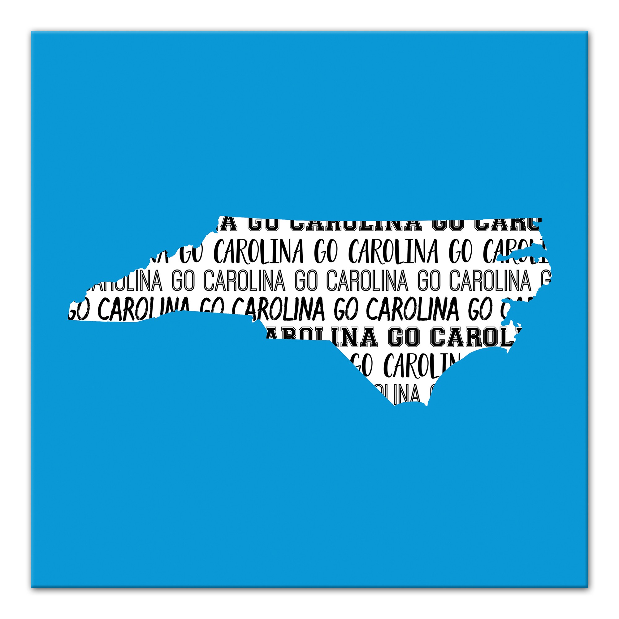 Designs Direct Creative Group Blue North Carolina Go Team 16x16 Canvas Wall Art