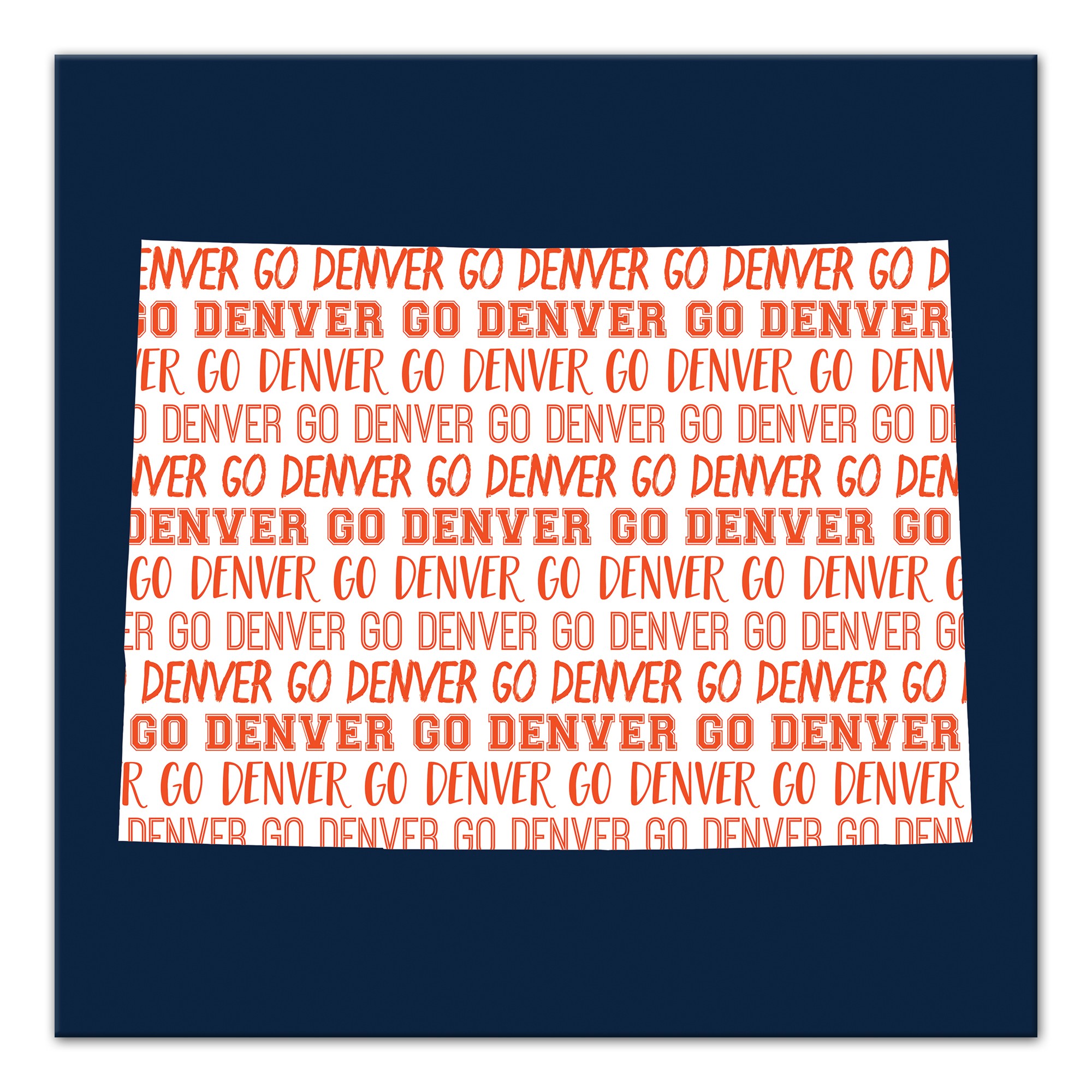 Designs Direct Creative Group Blue Colorado Go Team 16x16 Canvas Wall Art