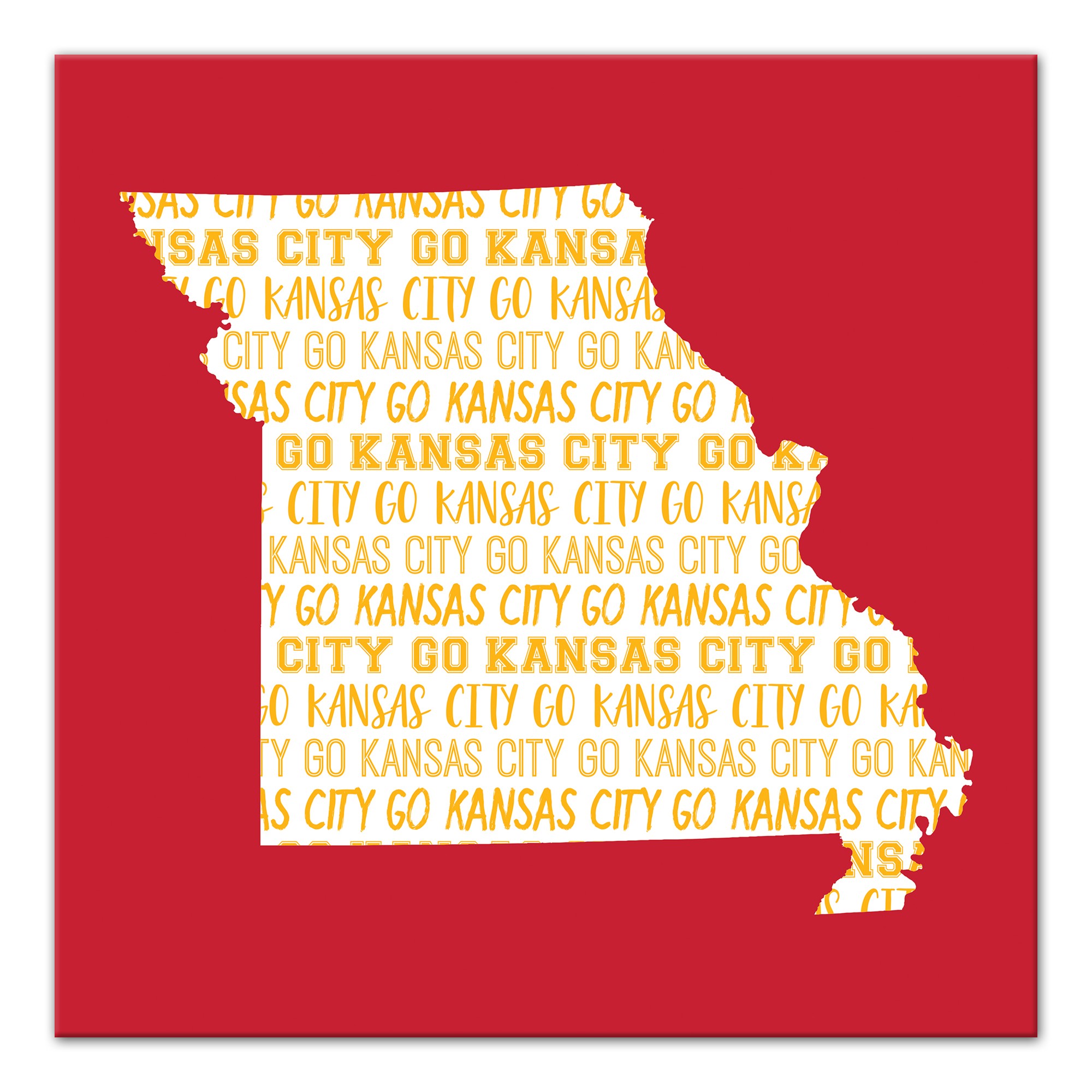 Designs Direct Creative Group Red Missouri Go Team 16x16 Canvas Wall Art