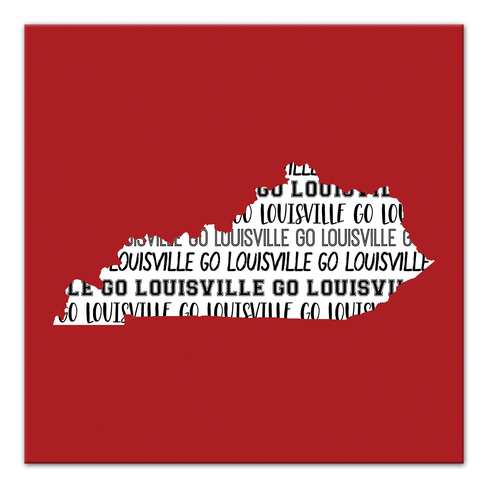 Designs Direct Creative Group Red Kentucky Go Team 16x16 Canvas Wall Art