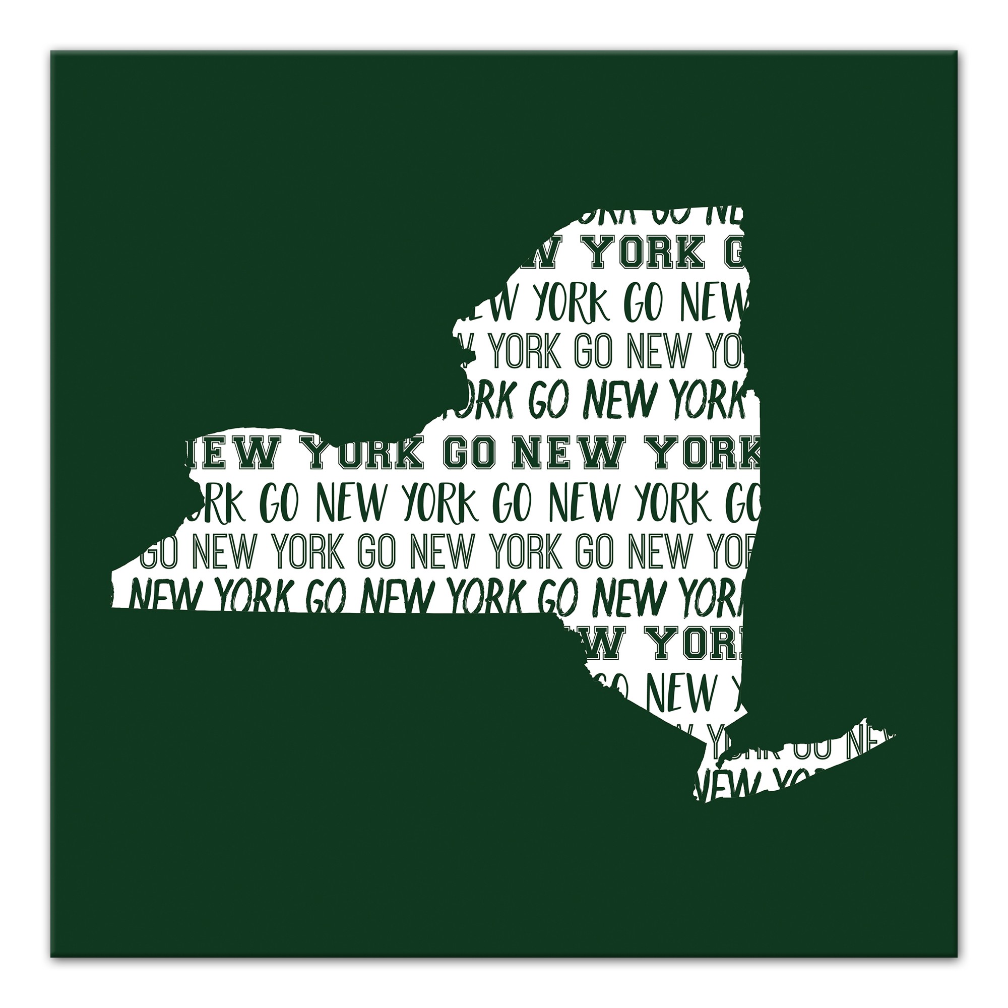 Designs Direct Creative Group Green New York Go Team 16x16 Canvas Wall Art