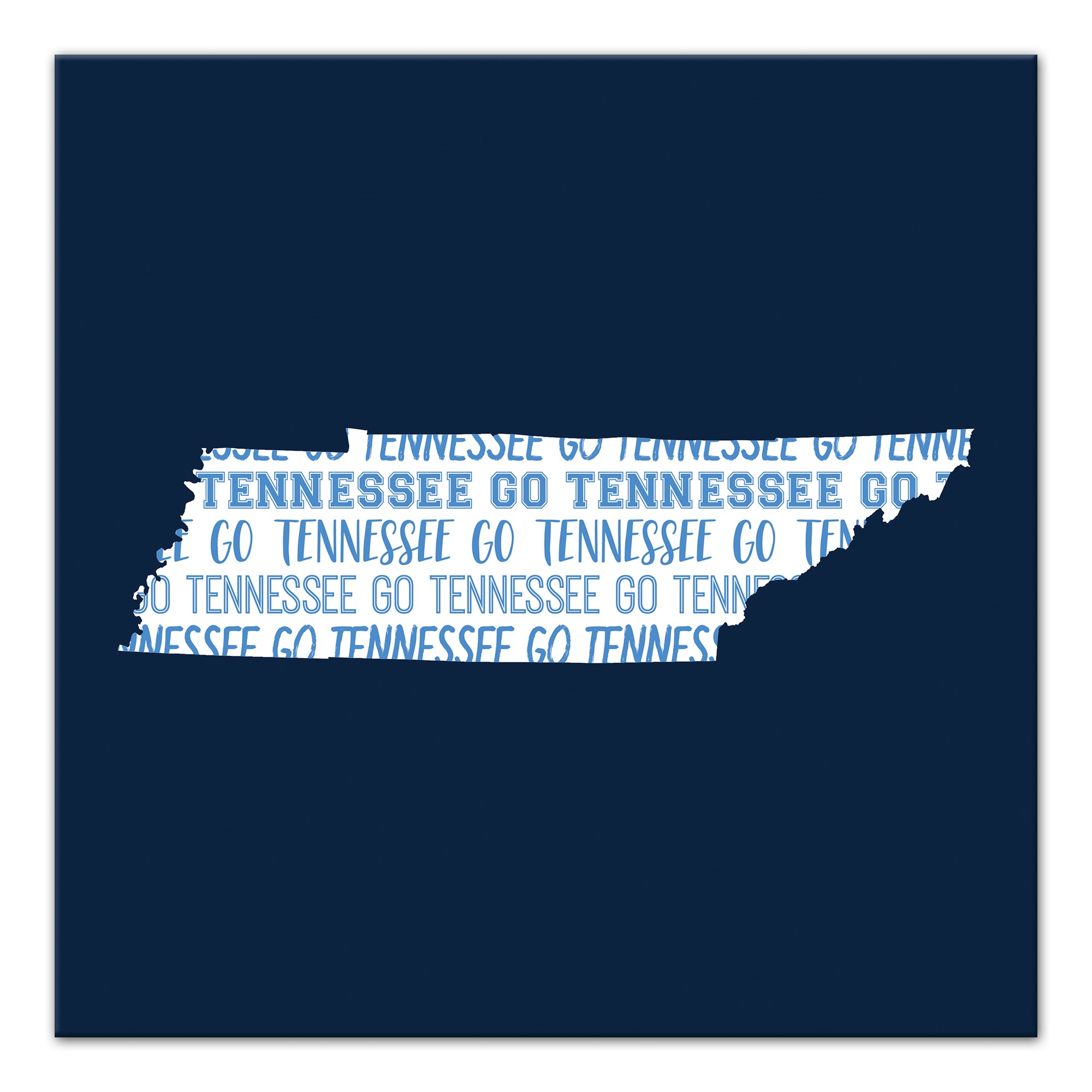 Designs Direct Creative Group Blue Tennessee Go Team 16x16 Canvas Wall Art