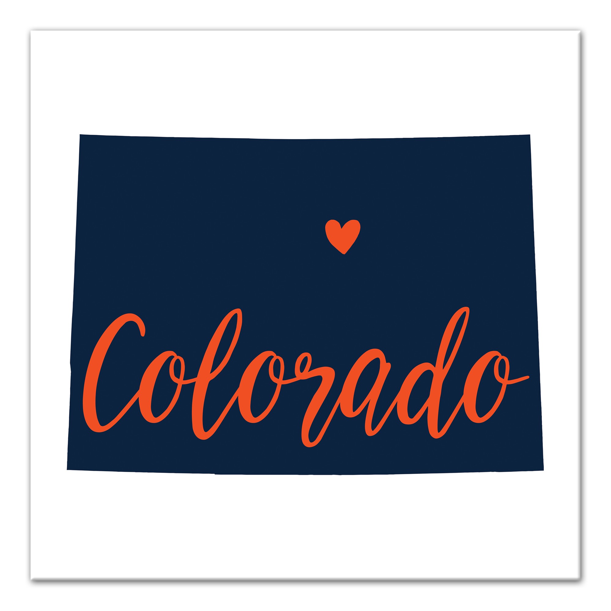 Designs Direct Creative Group Blue and Orange Colorado Pride 16x16 Canvas Wall Art