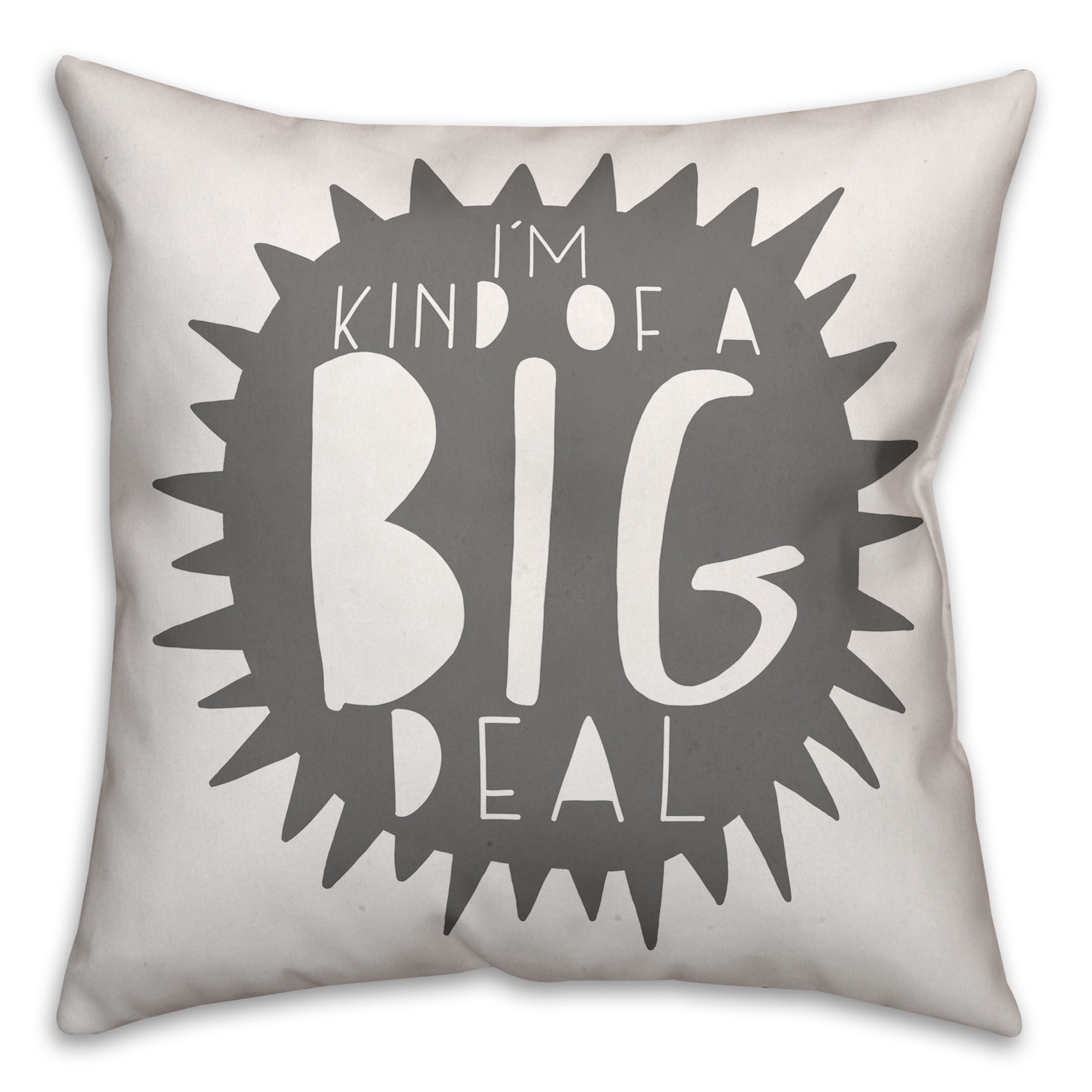 I'm Kind of a Big Deal Gray Design 16x16 Spun Poly Pillow