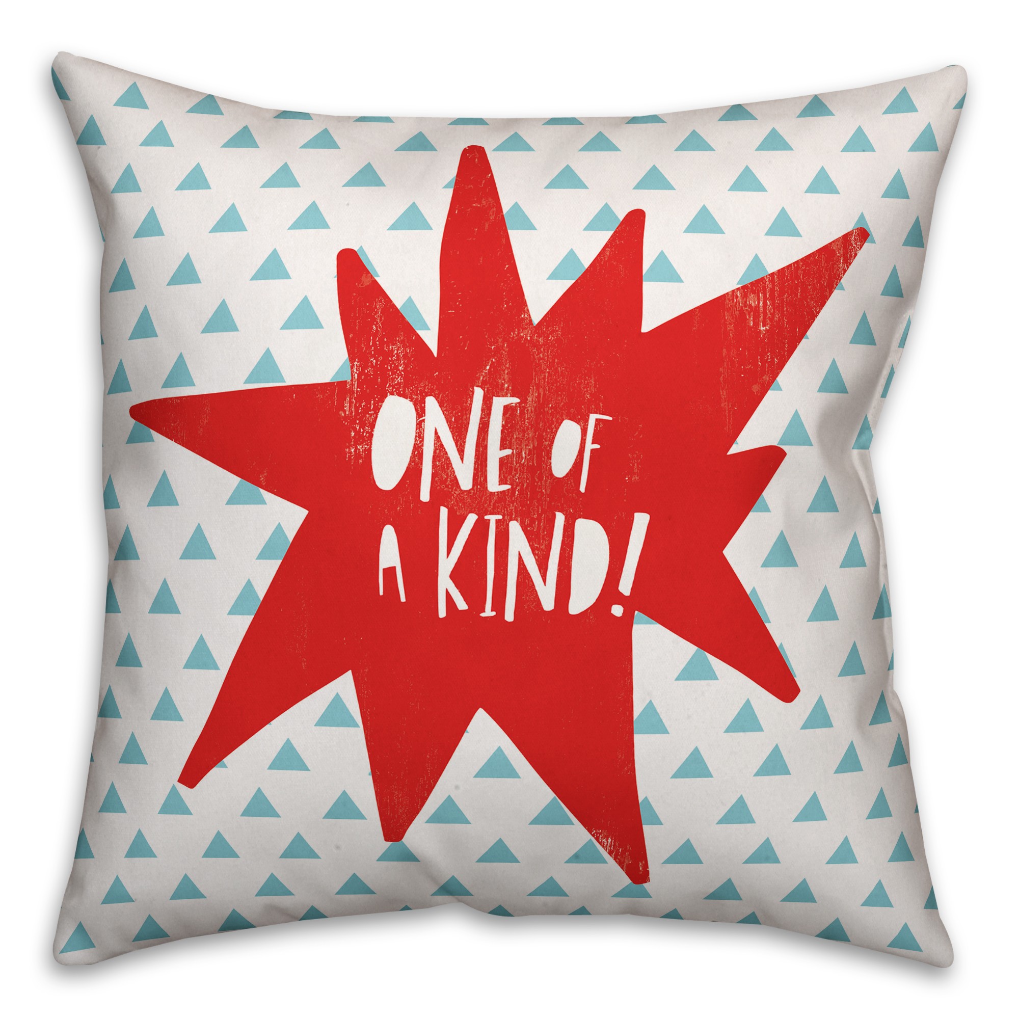 One of a Kind Blue Design 16x16 Spun Poly Pillow