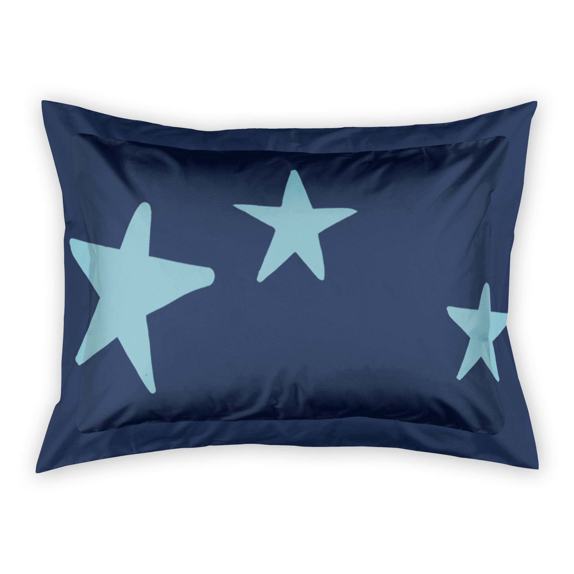 Blue Star Pattern Standard Brushed Poly Sham