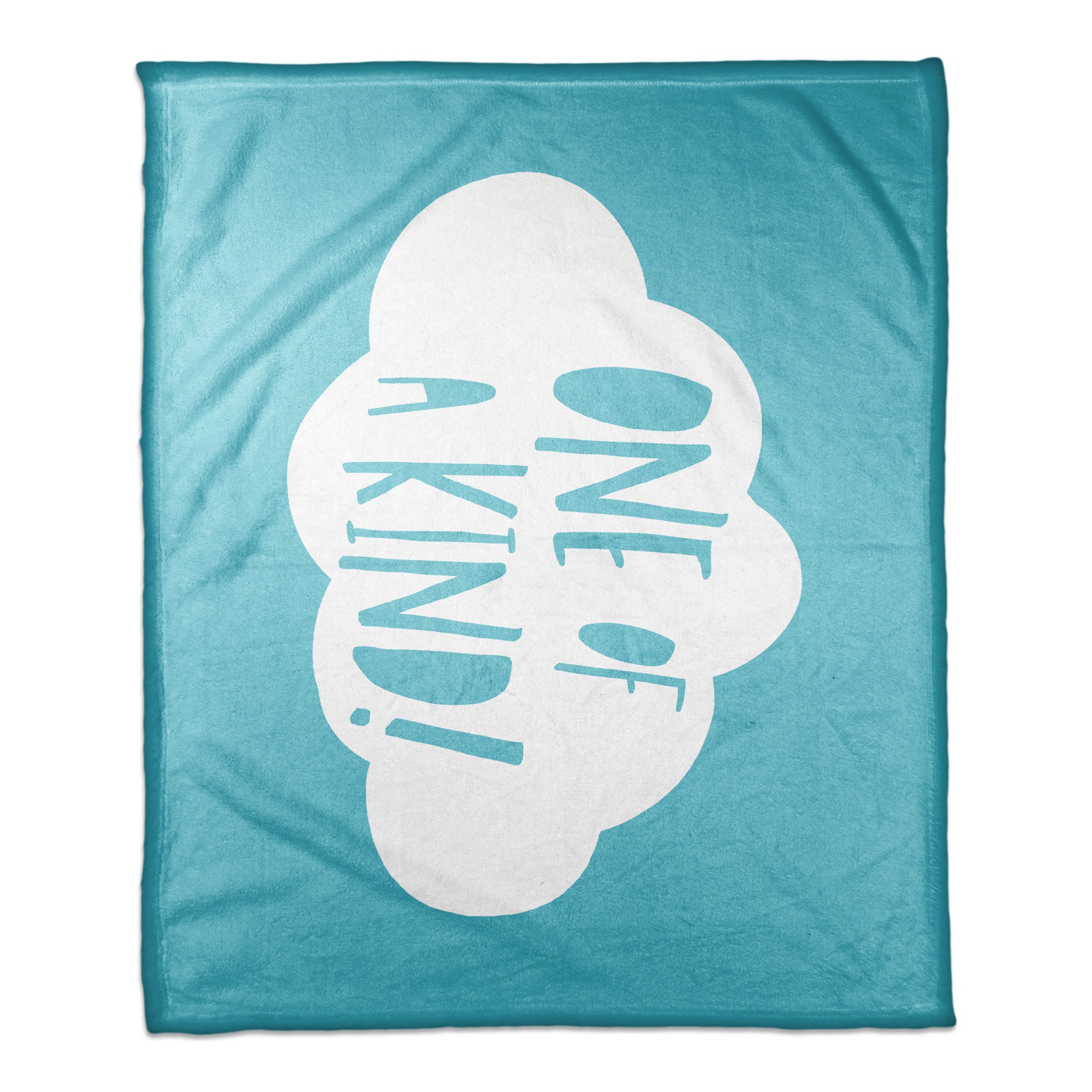 One of a Kind Blue Cloud 50x60 Coral Fleece Blanket