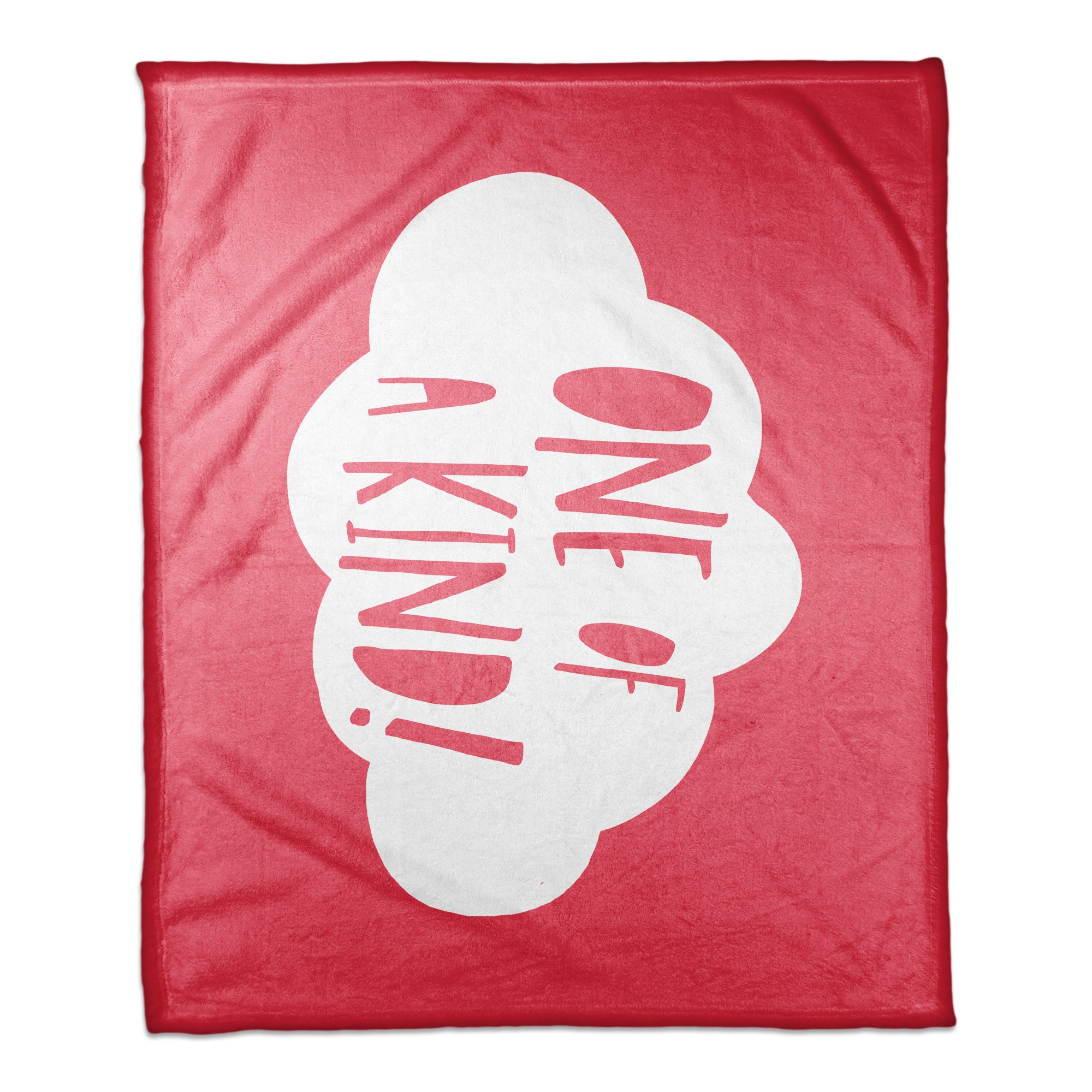 One of a Kind Red Cloud 50x60 Coral Fleece Blanket