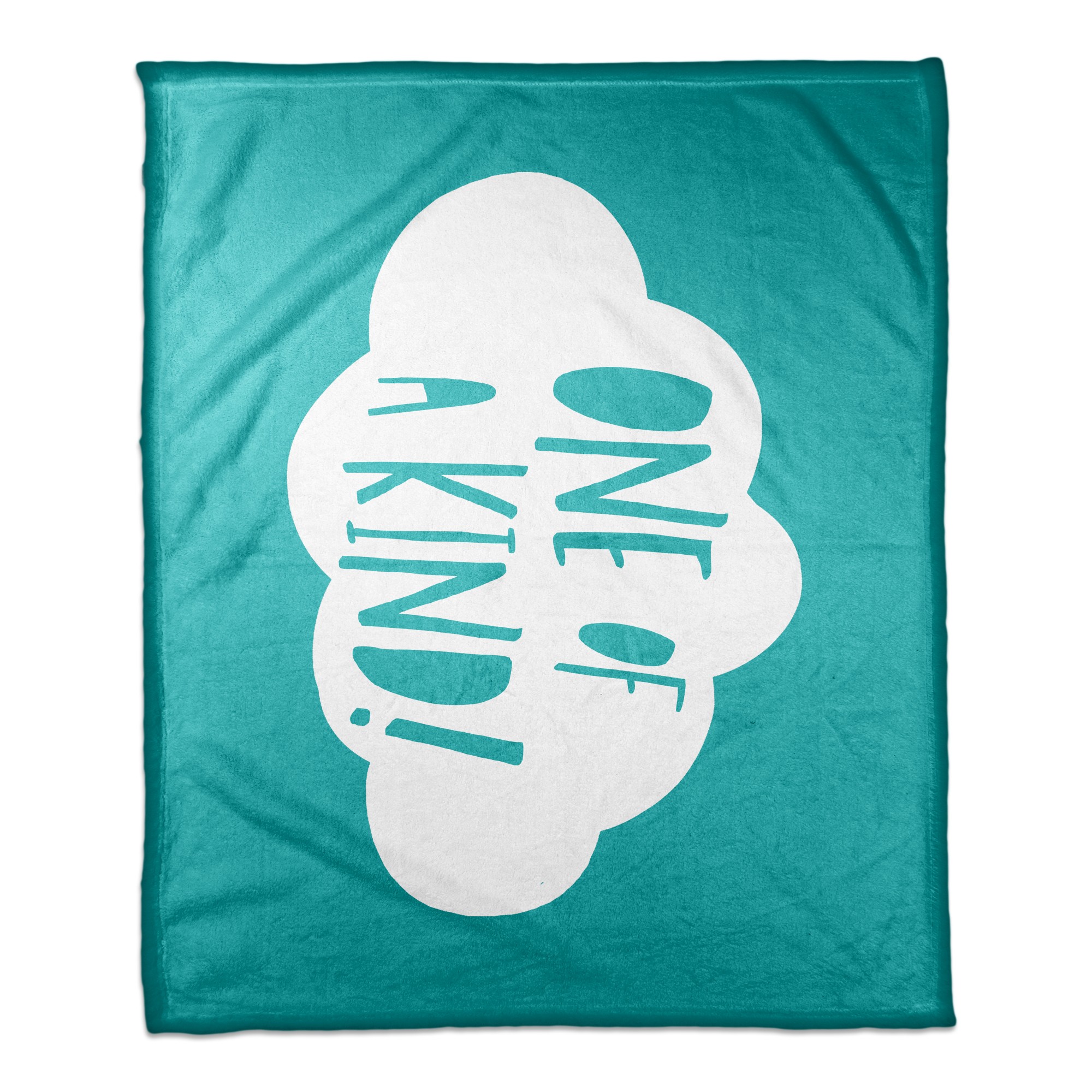 One of a Kind Green Cloud 50x60 Coral Fleece Blanket