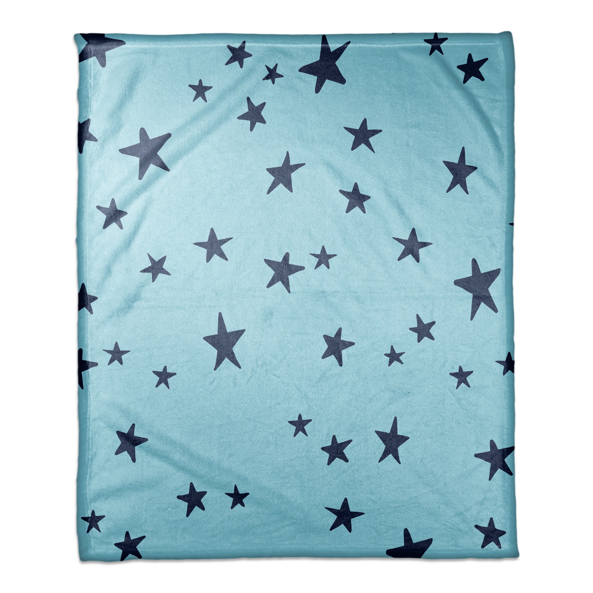 Blue Stars Pattern 50x60 Coral Fleece Blanket