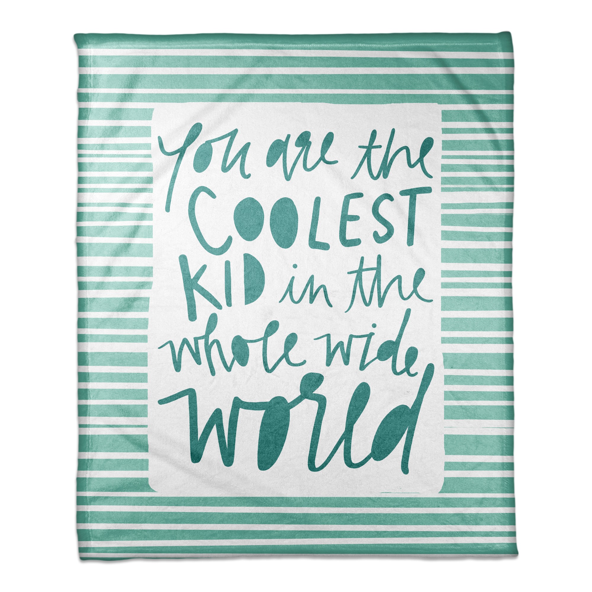 You Are the Coolest Kid - Green 50x60 Coral Fleece Blanket