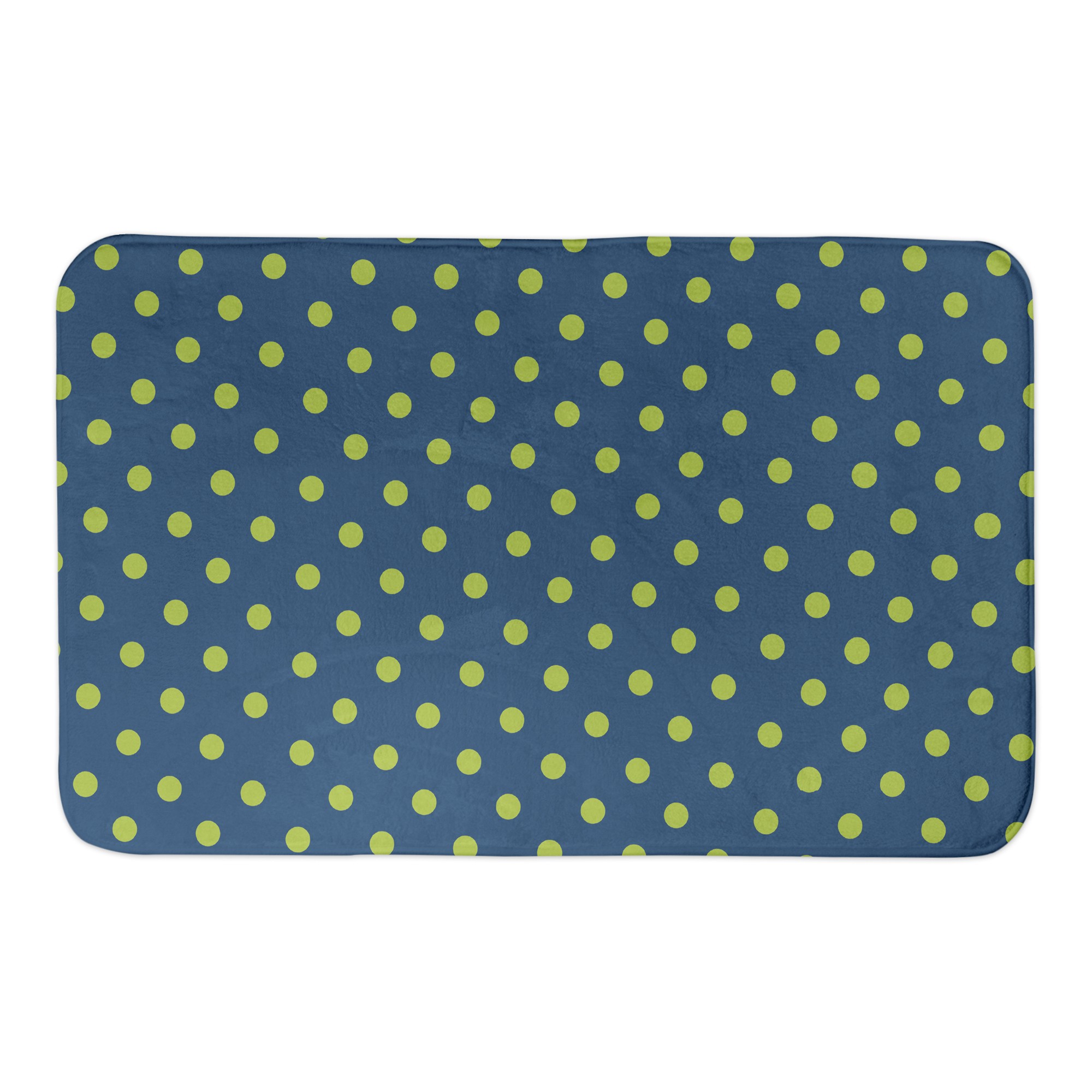 Green Polka Dots 24x17 Bath Mat