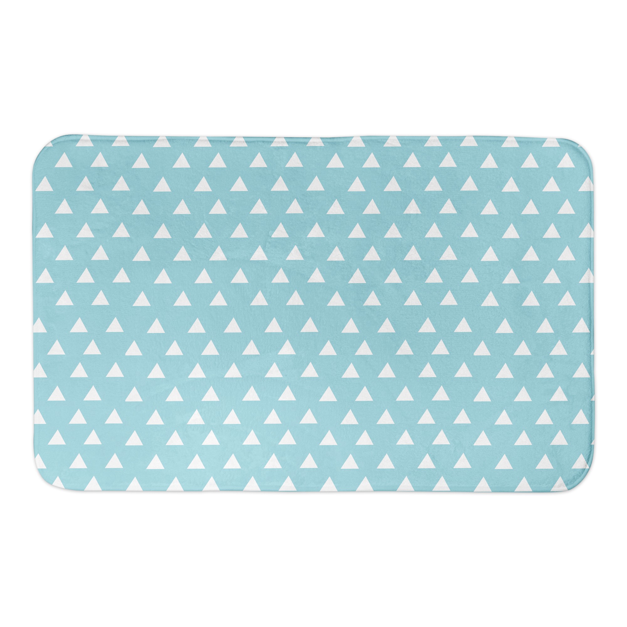 Powder Blue Polka Dots 24x17 Bath Mat