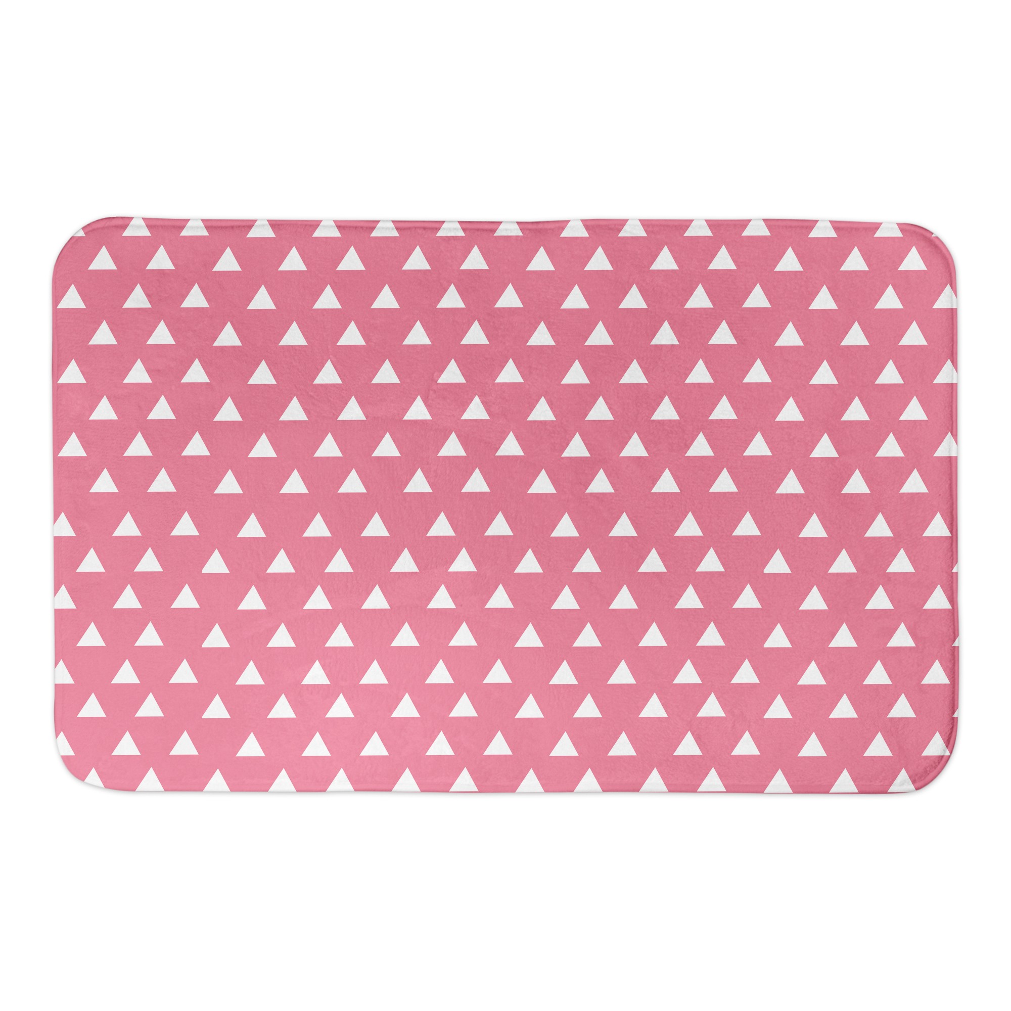 Pink Triangle Pattern 24x17 Bath Mat