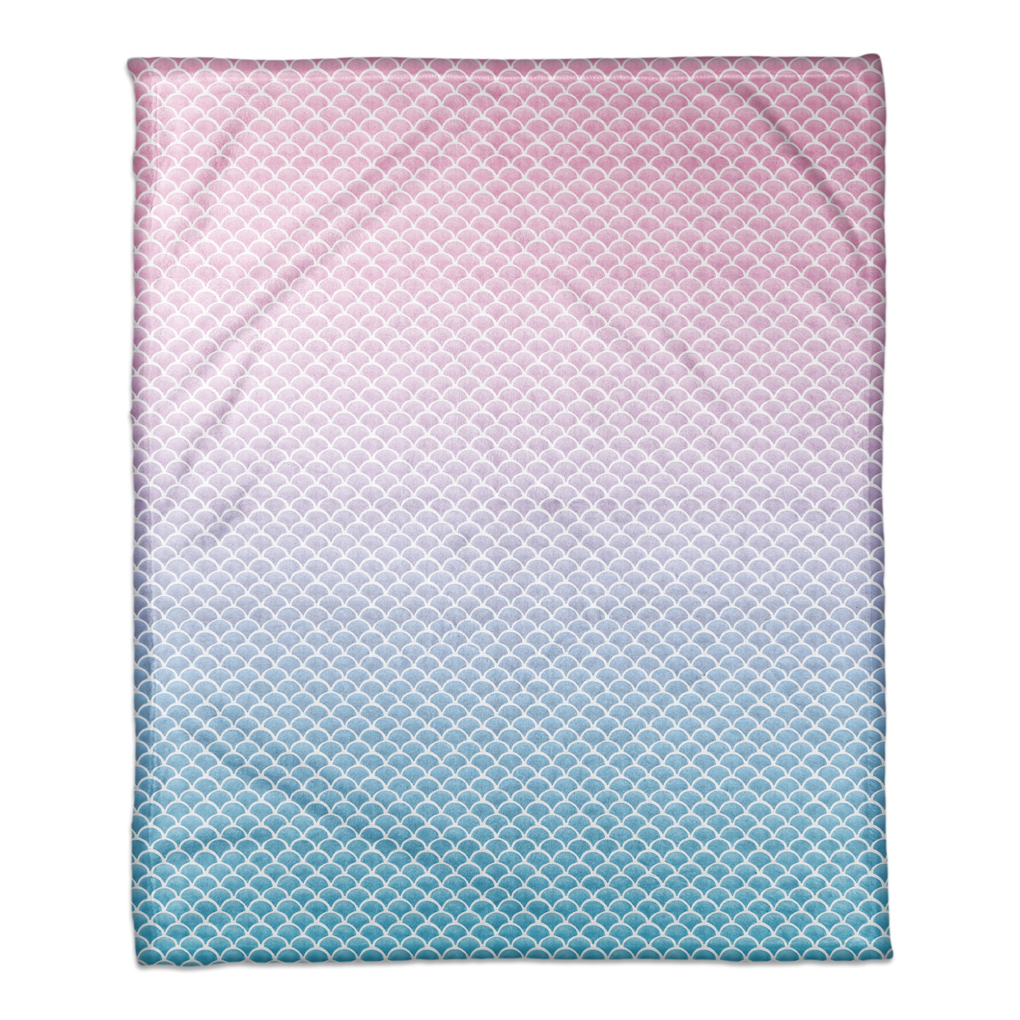 Mermaid Scales 50x60 Coral Fleece Blanket