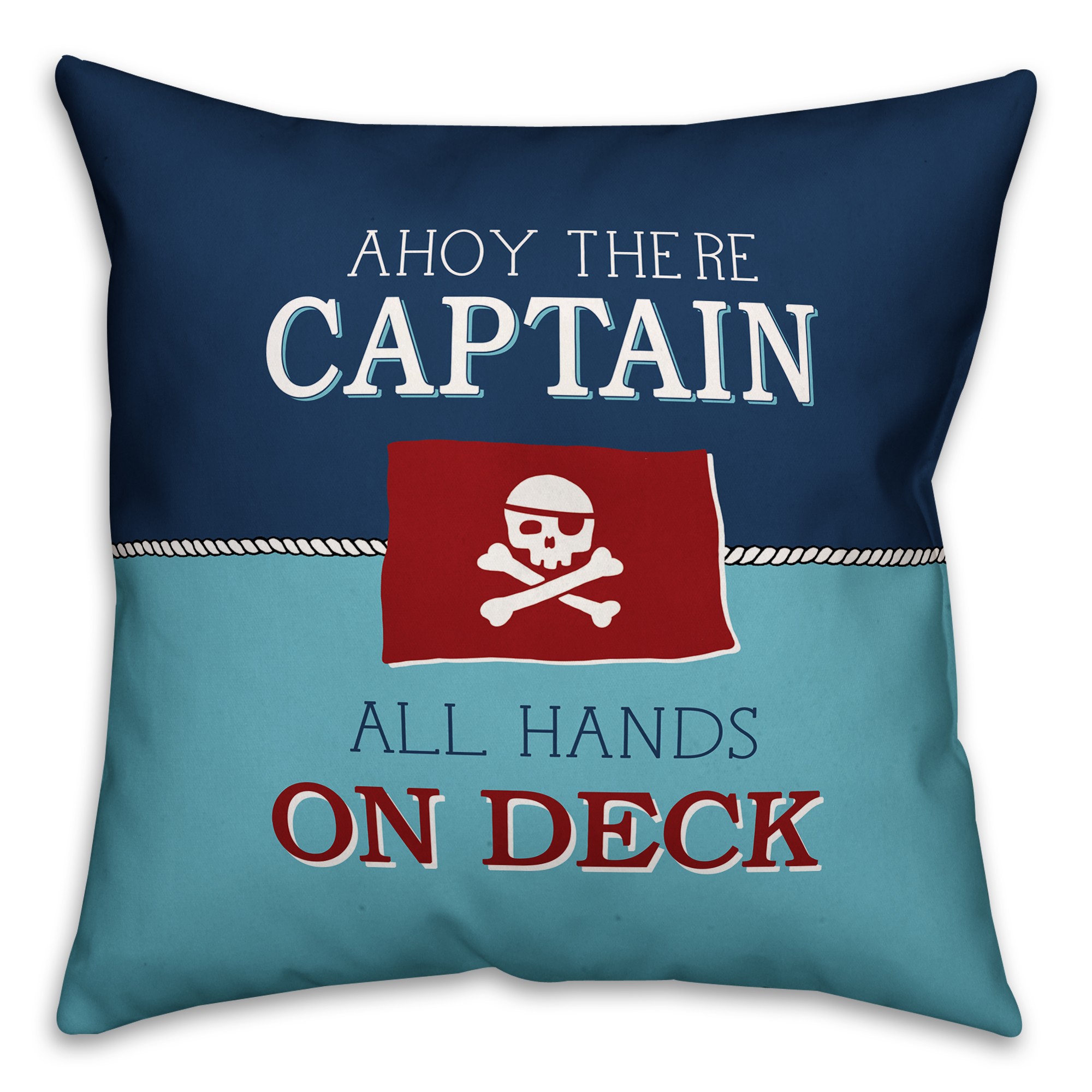 All Hands on Deck 16x16 Spun Poly Pillow