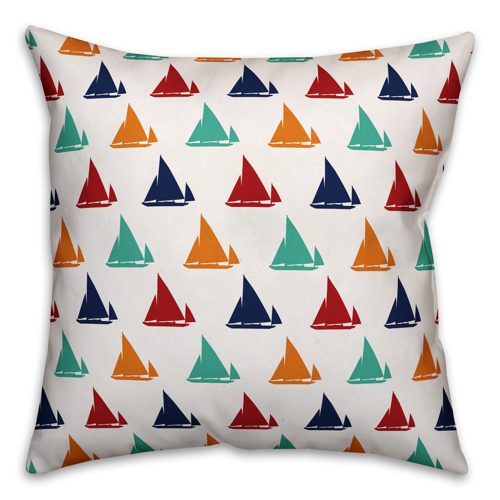 Lots of Boats 16x16 Spun Poly Pillow