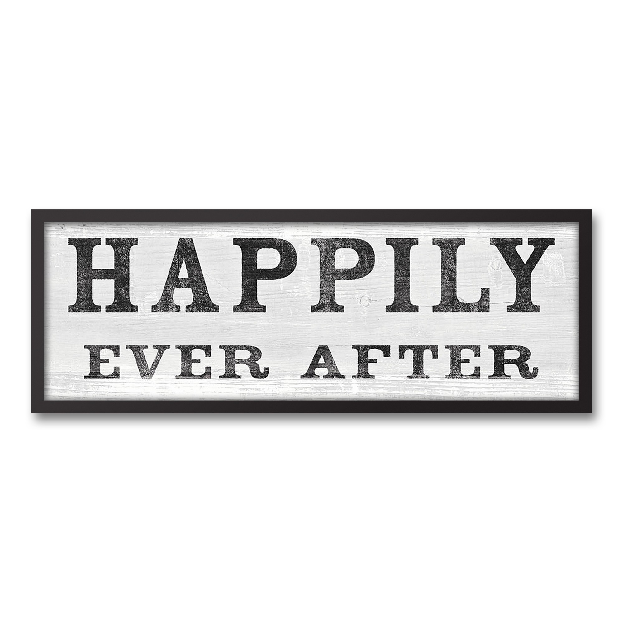 Happily Ever After 12x36 Black Framed Canvas