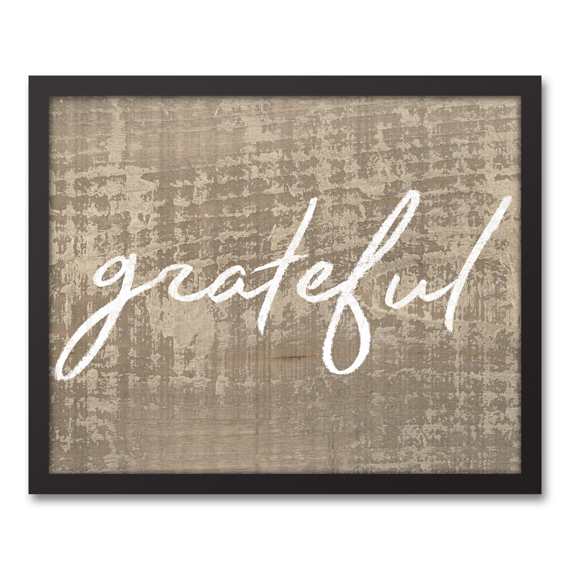 Rustic Grateful 16x20 Black Framed Canvas