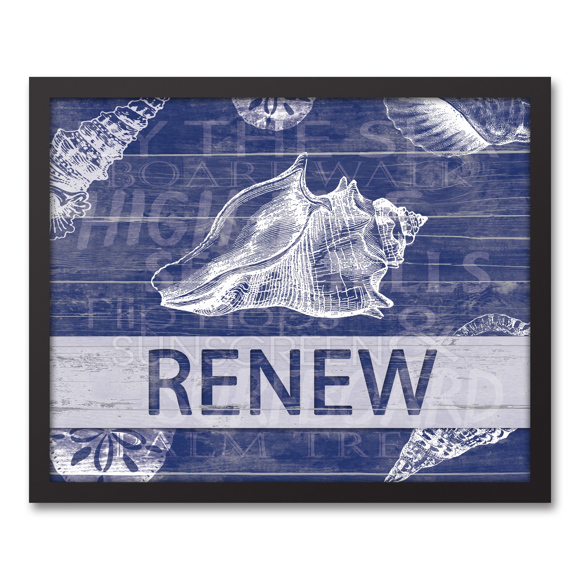 Renew Shell 16x20 Black Framed Canvas
