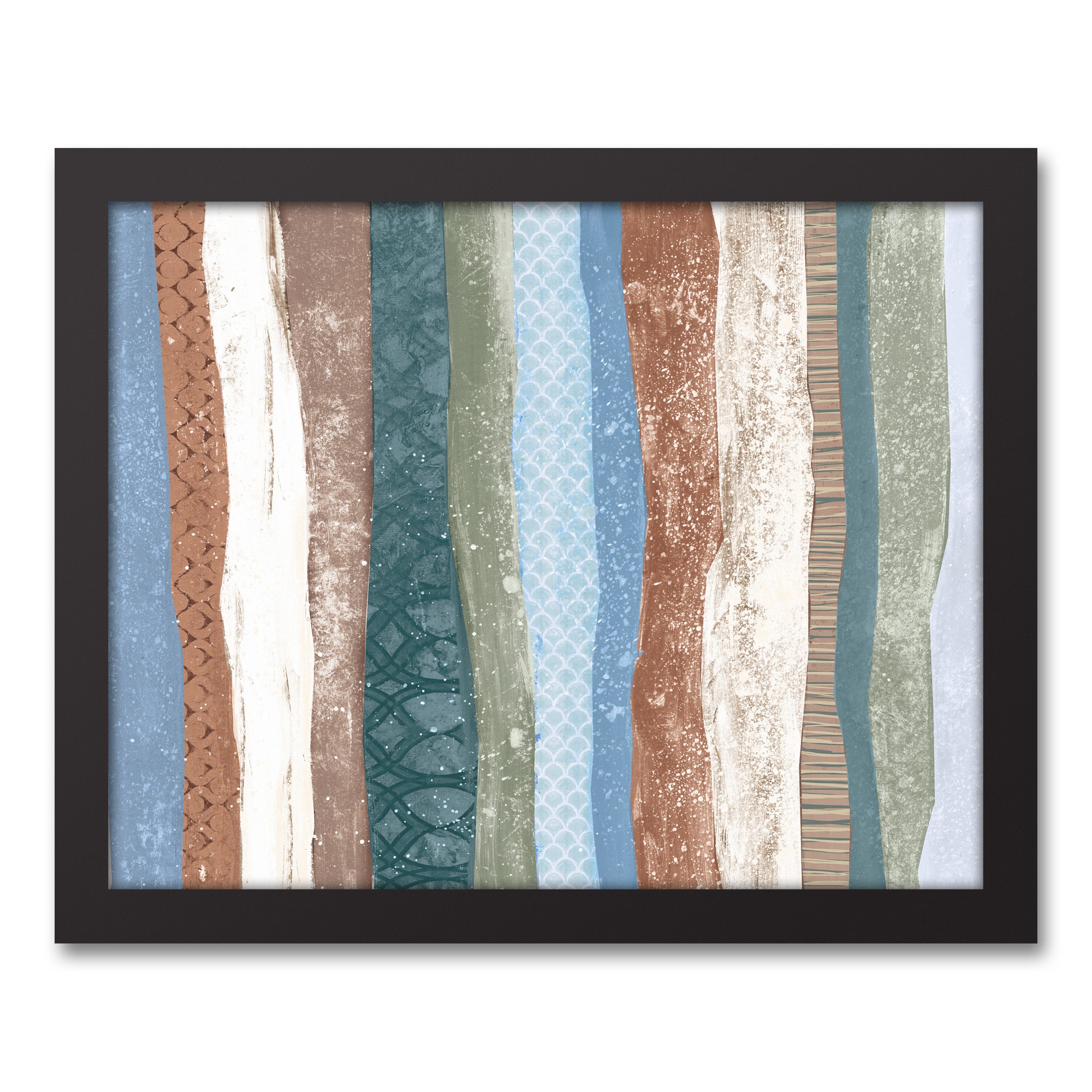 Ocean Patterns 11x14 Black Framed Canvas
