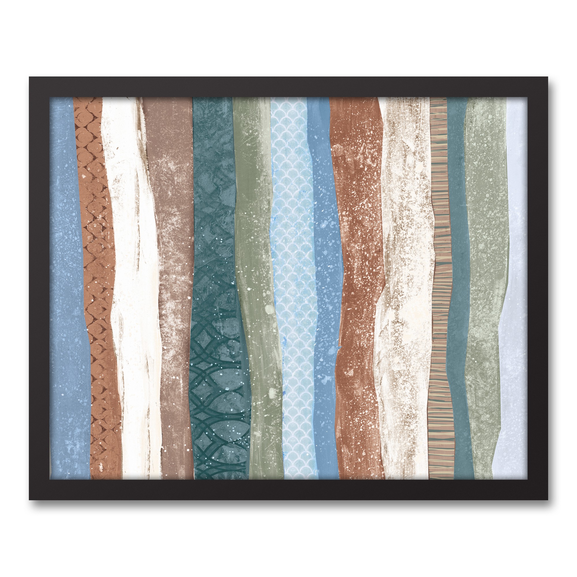 Ocean Patterns 16x20 Black Framed Canvas