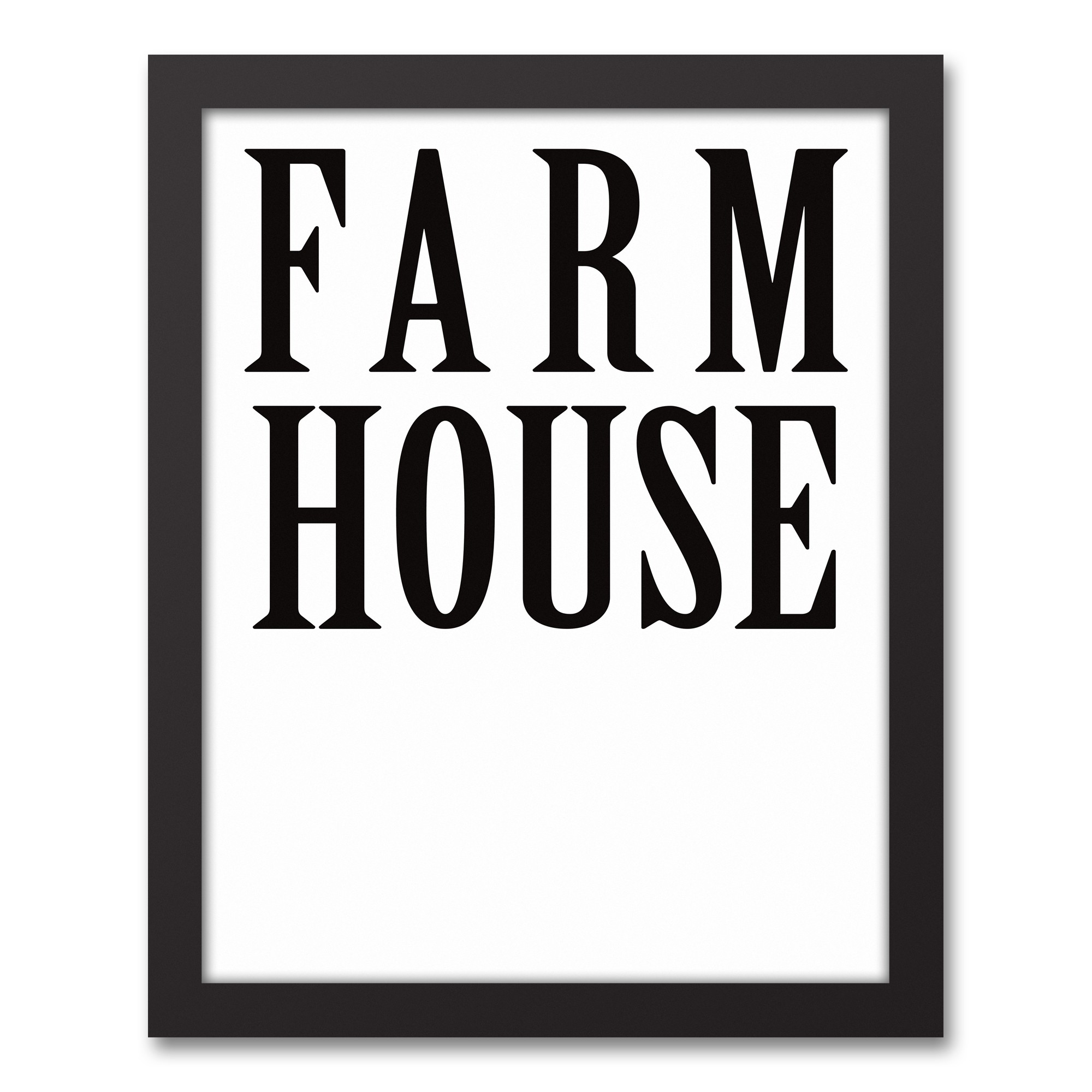 Farm House 11x14 Black Framed Canvas