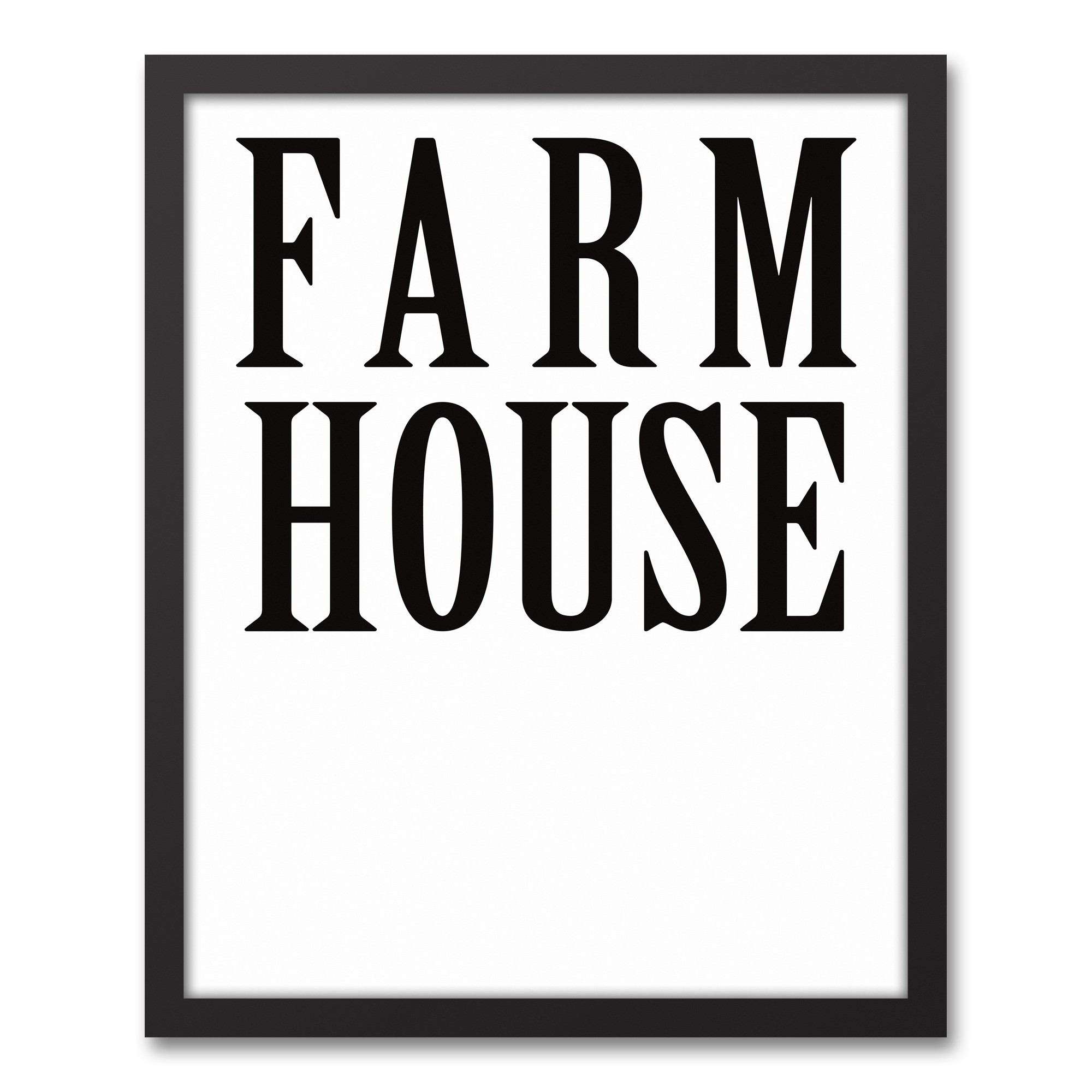 Farm House 16x20 Black Framed Canvas