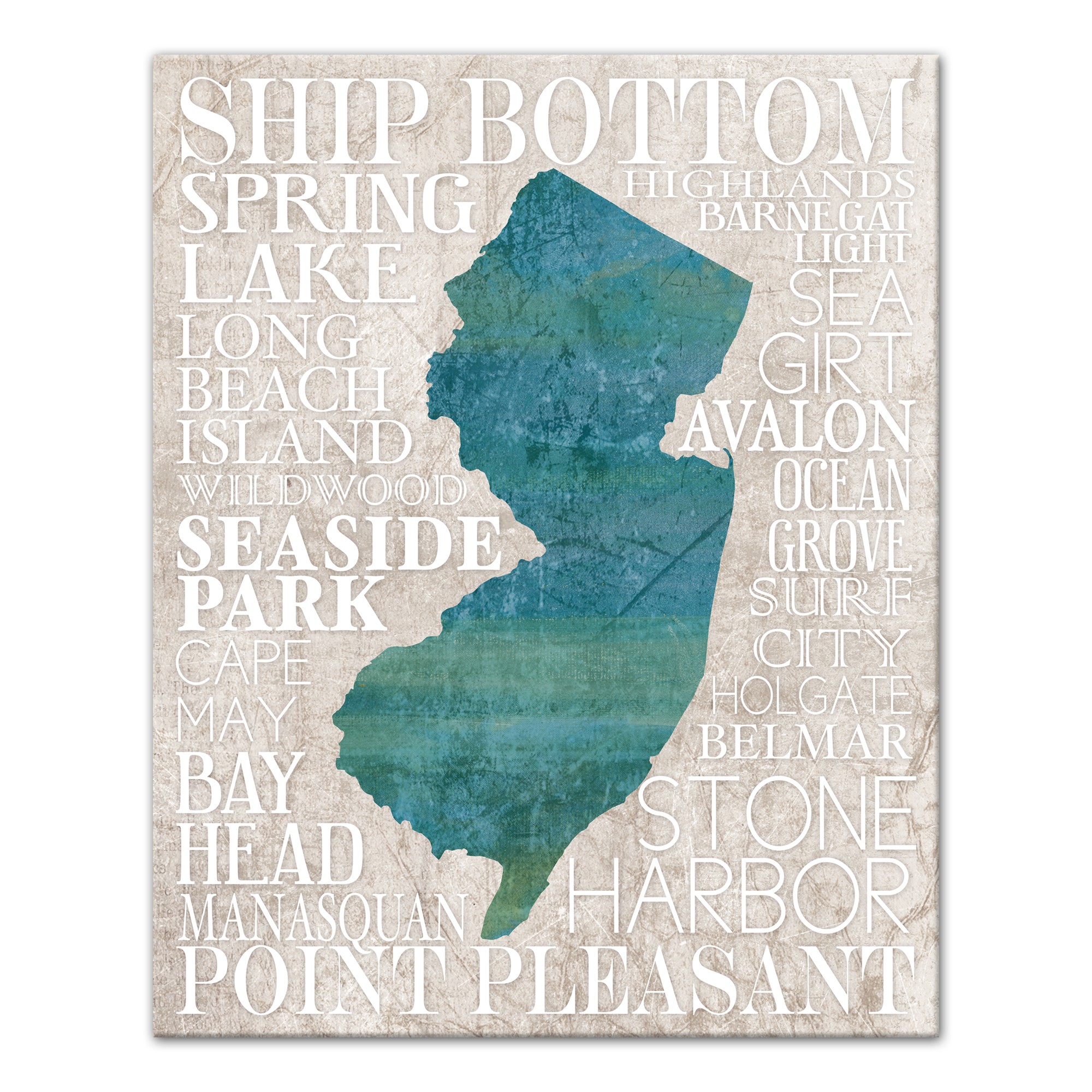Jersey Shore Cities Wall Art