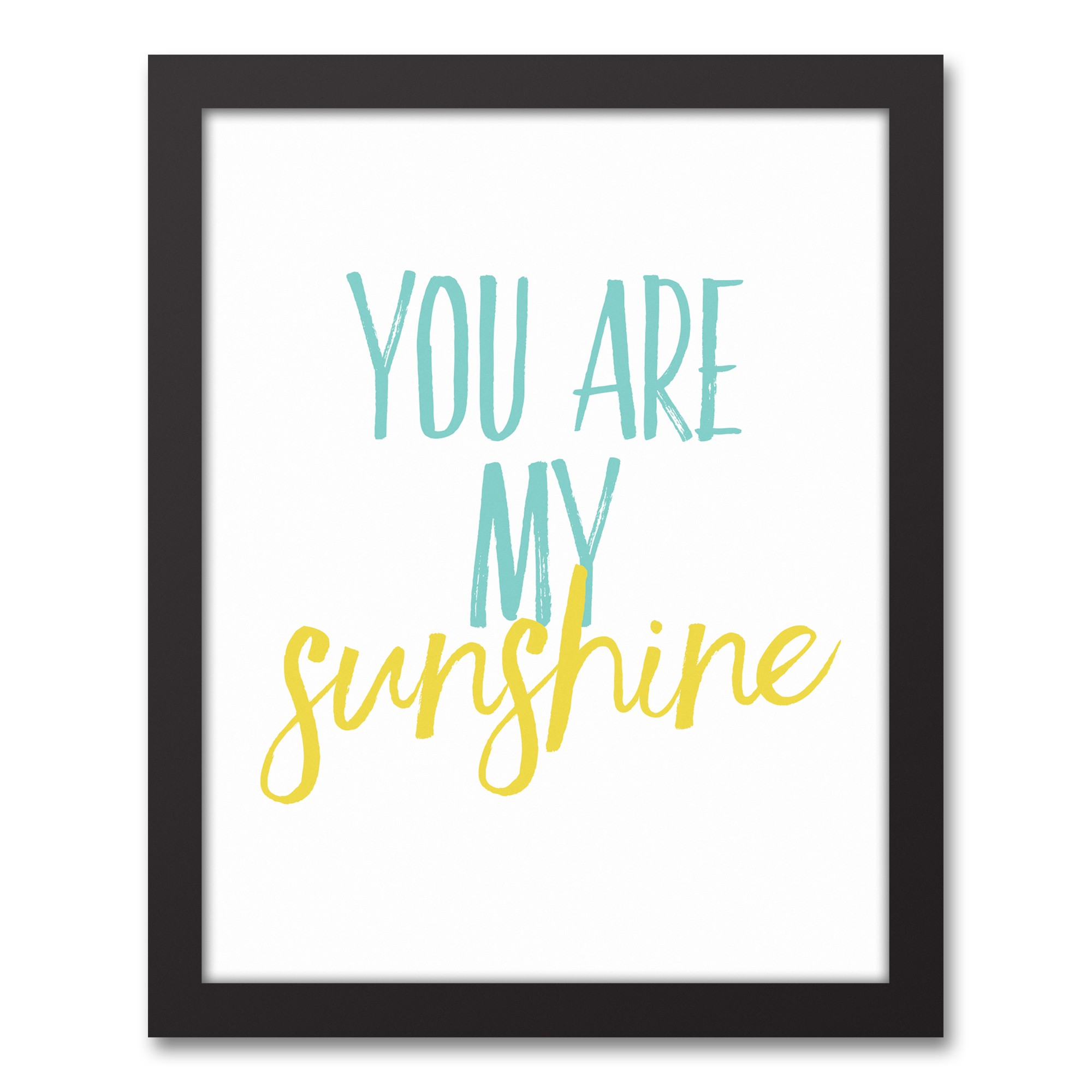 You Are My Sunshine 11x14 Black Framed Canvas