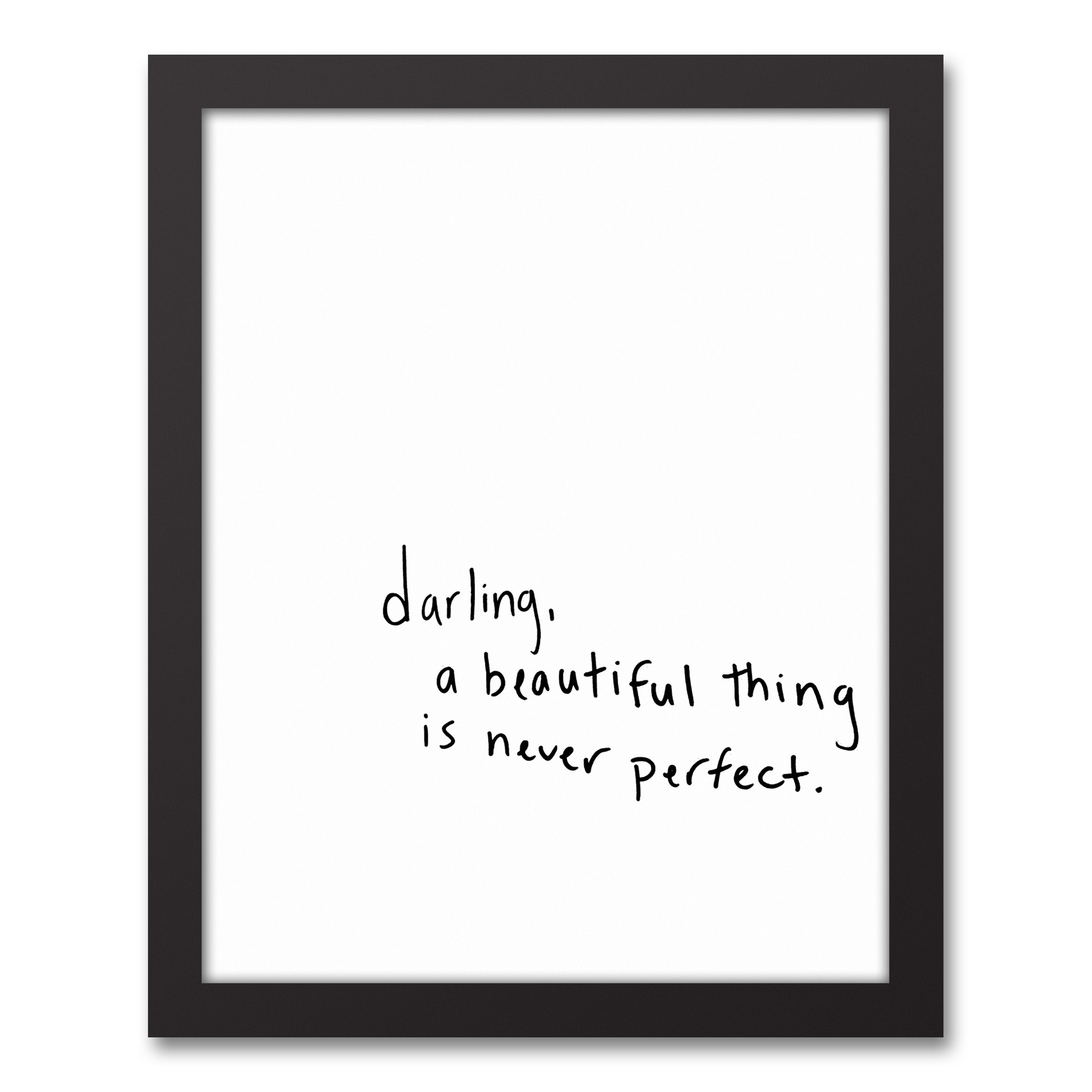 Beauty Is Never Perfect 11x14 Black Framed Canvas