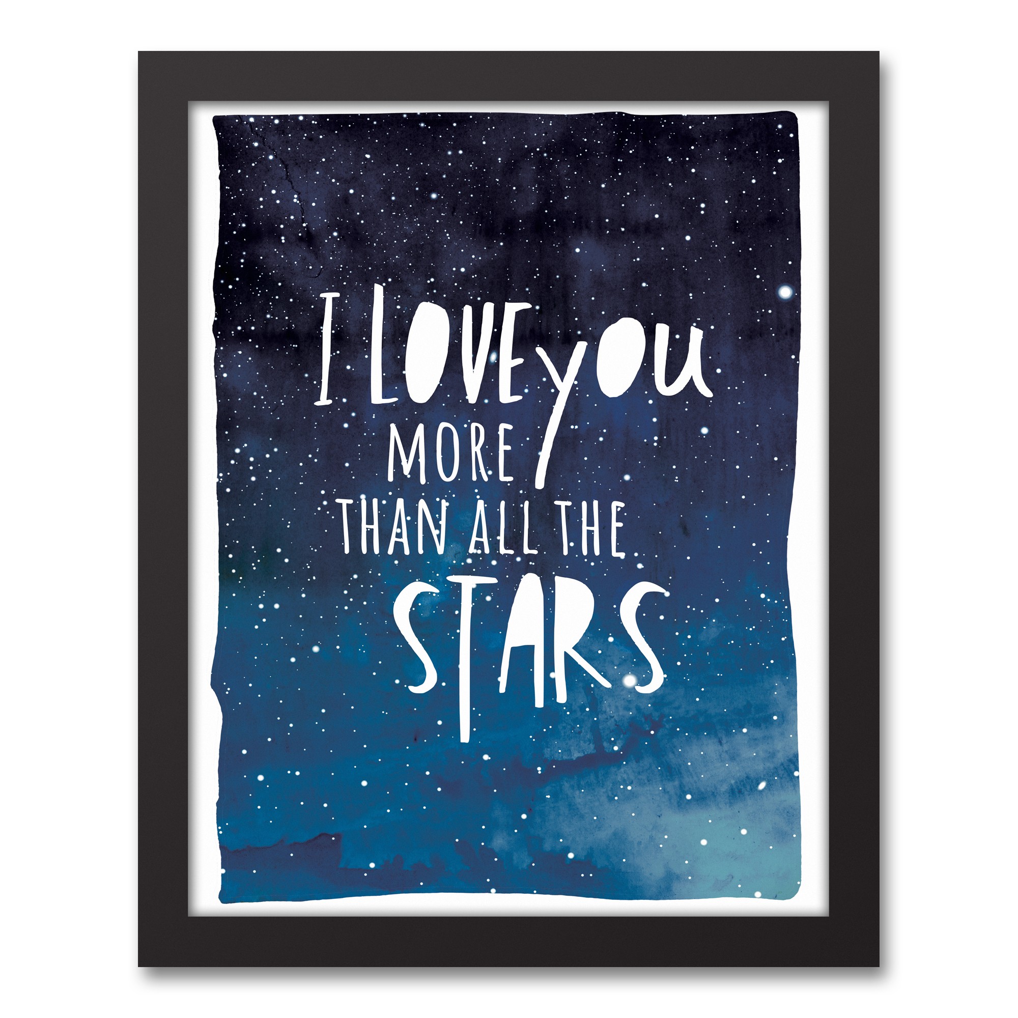 I Love You More Than All The Stars 11x14 Black Framed Canvas