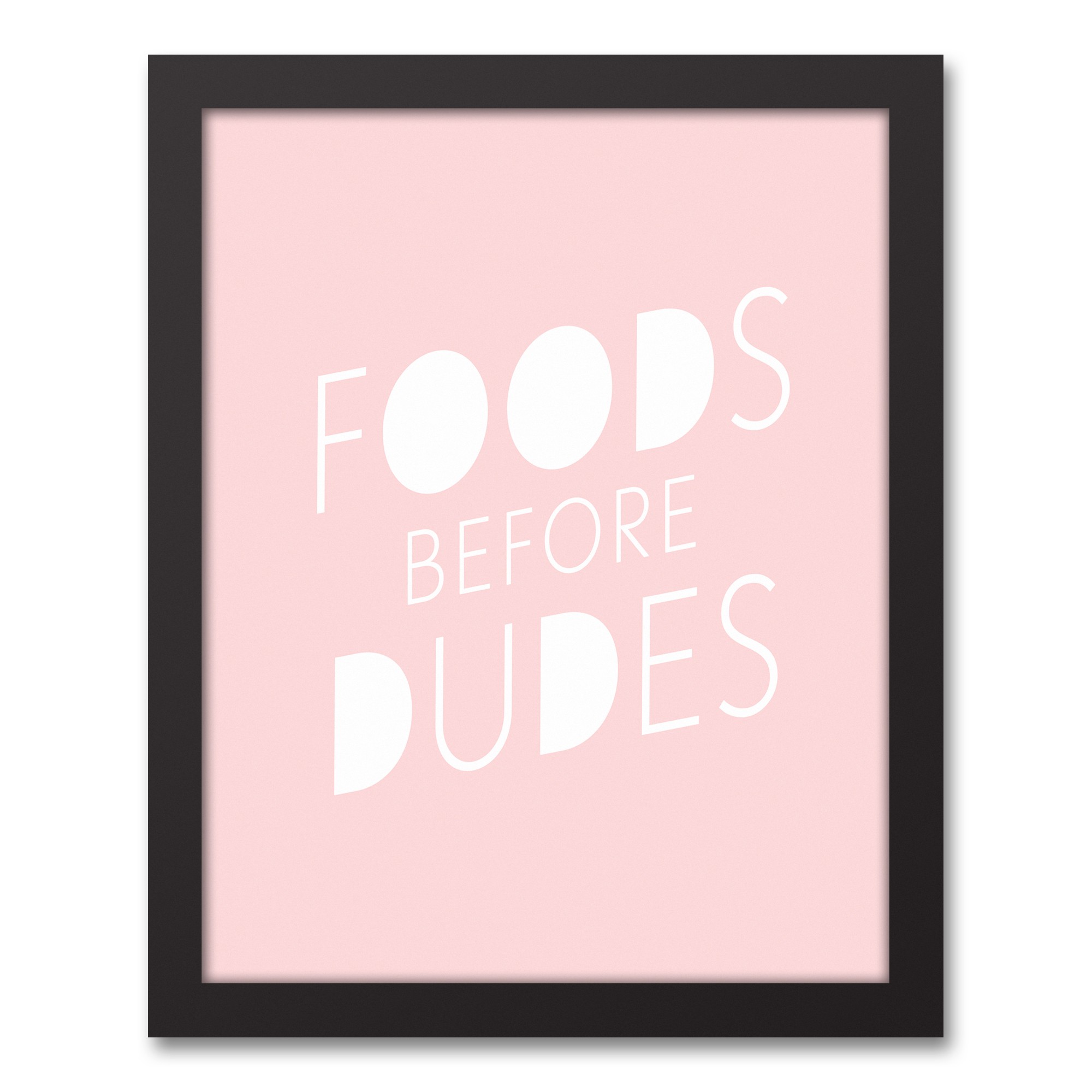 Foods Before Dudes 11x14 Black Framed Canvas