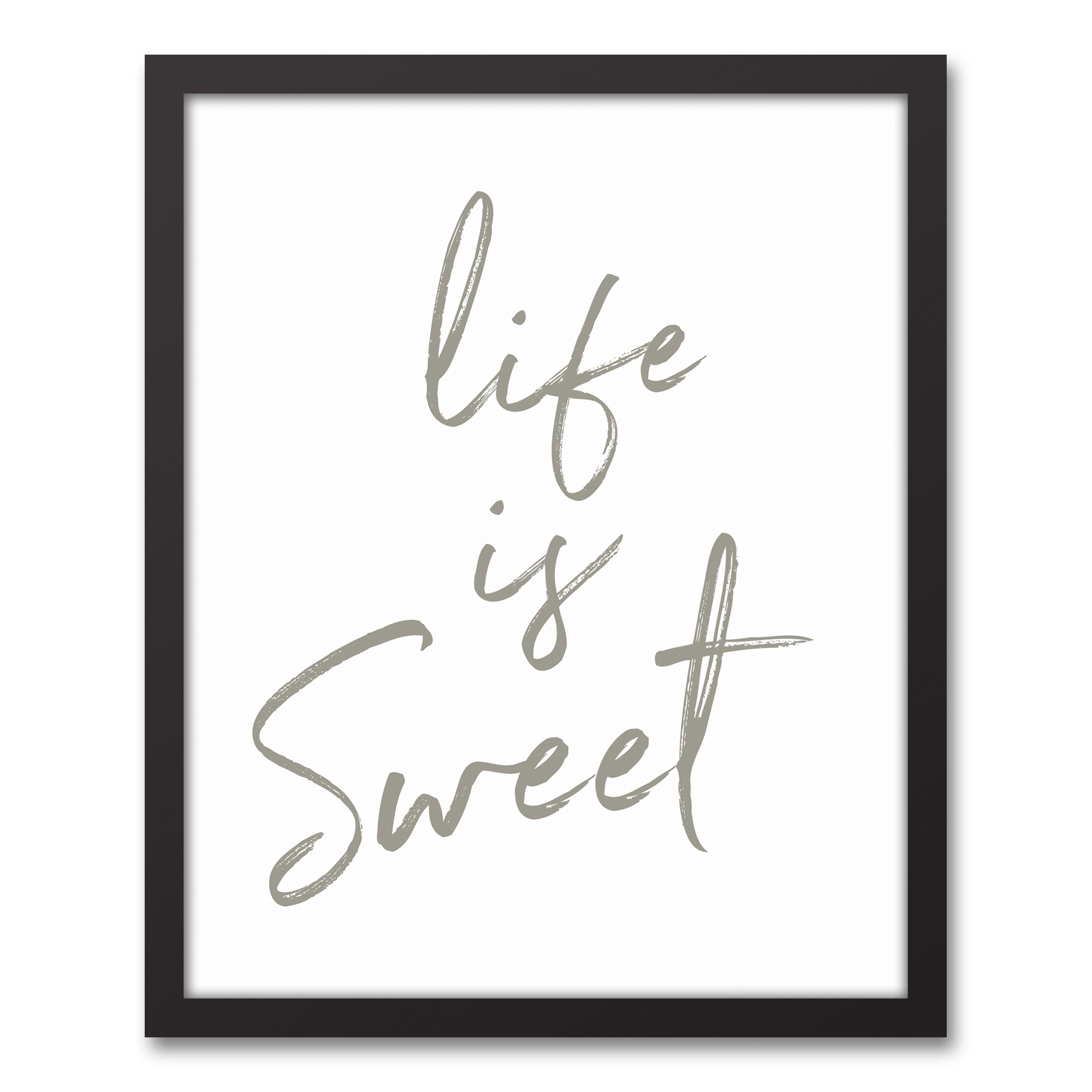 Life is Sweet 16x20 Black Framed Canvas