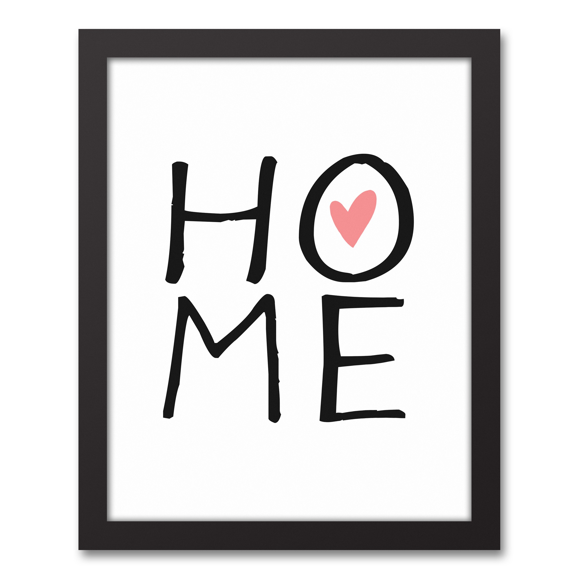 Home 11x14 Black Framed Canvas