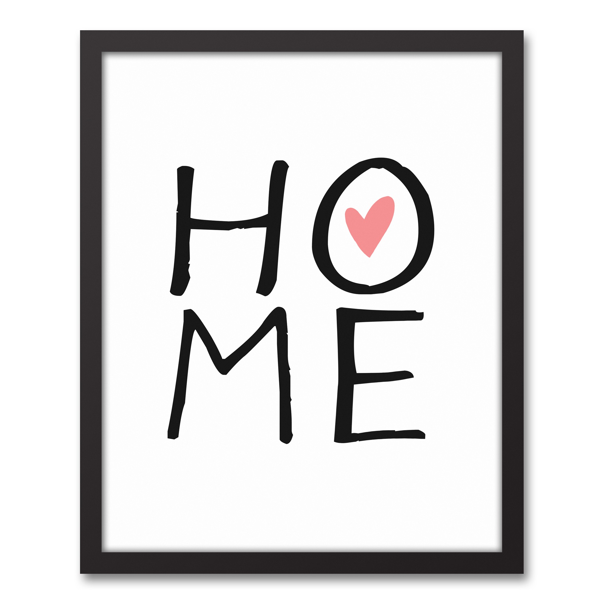 Home 16x20 Black Framed Canvas