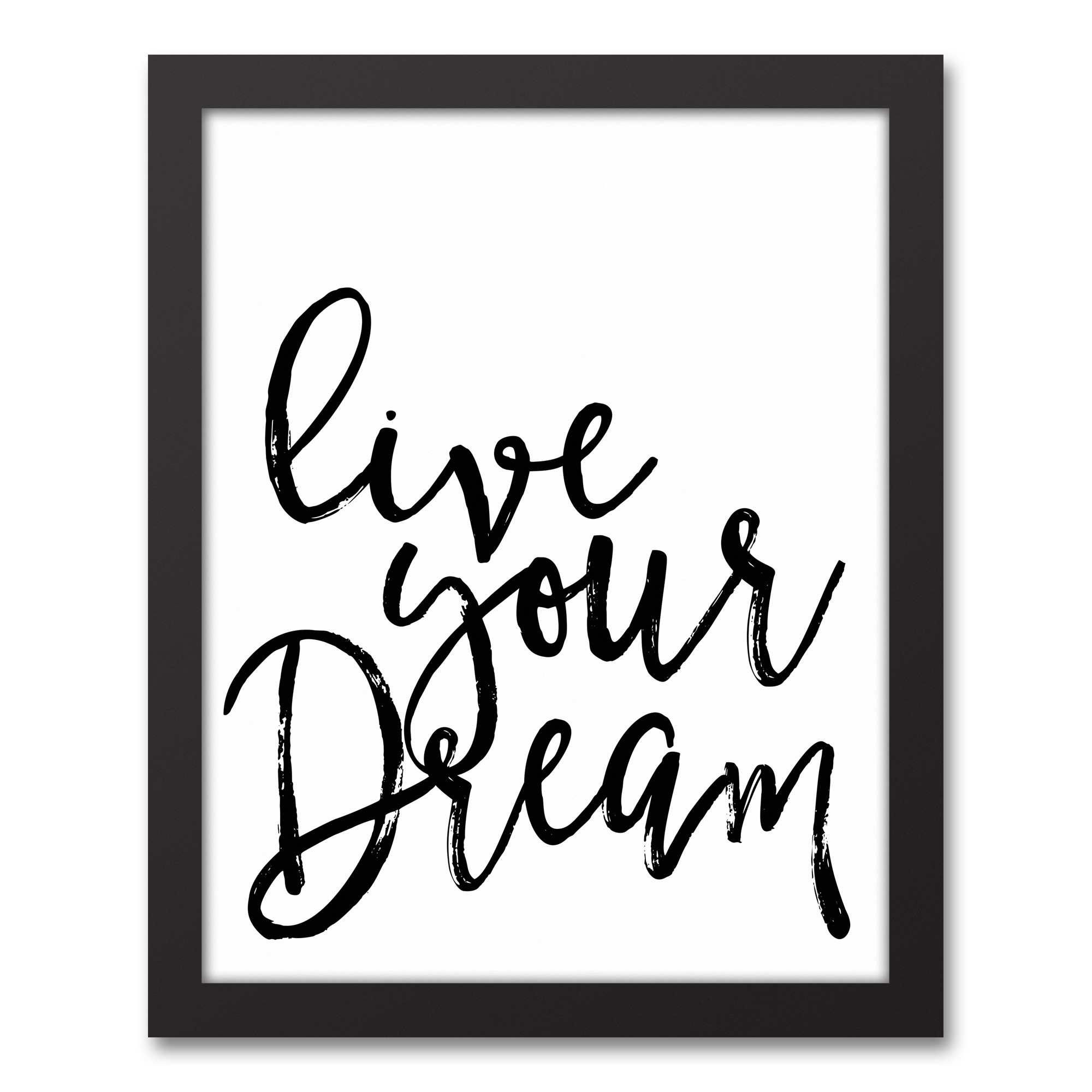 Live Your Dream 11x14 Black Framed Canvas