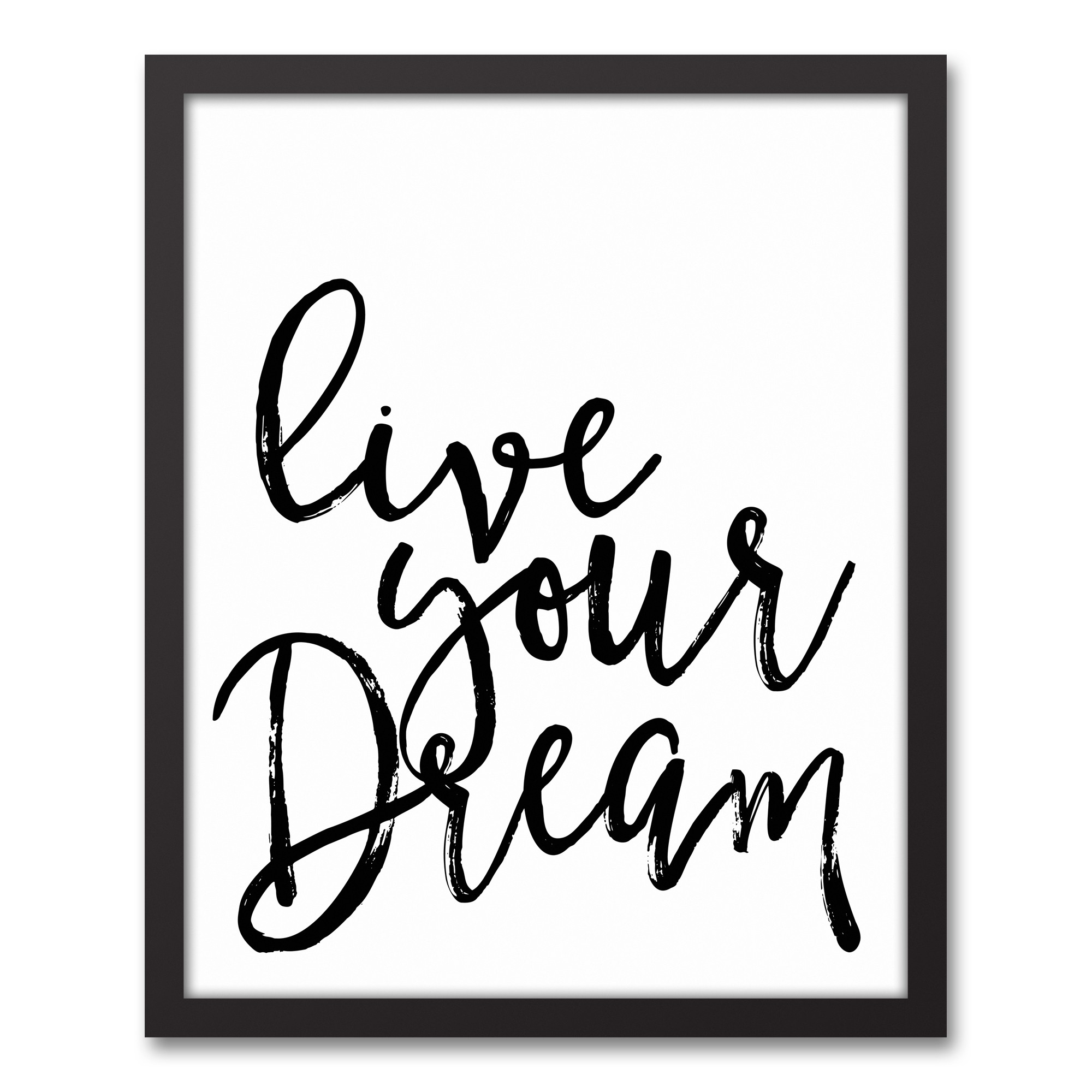 Live Your Dream 16x20 Black Framed Canvas