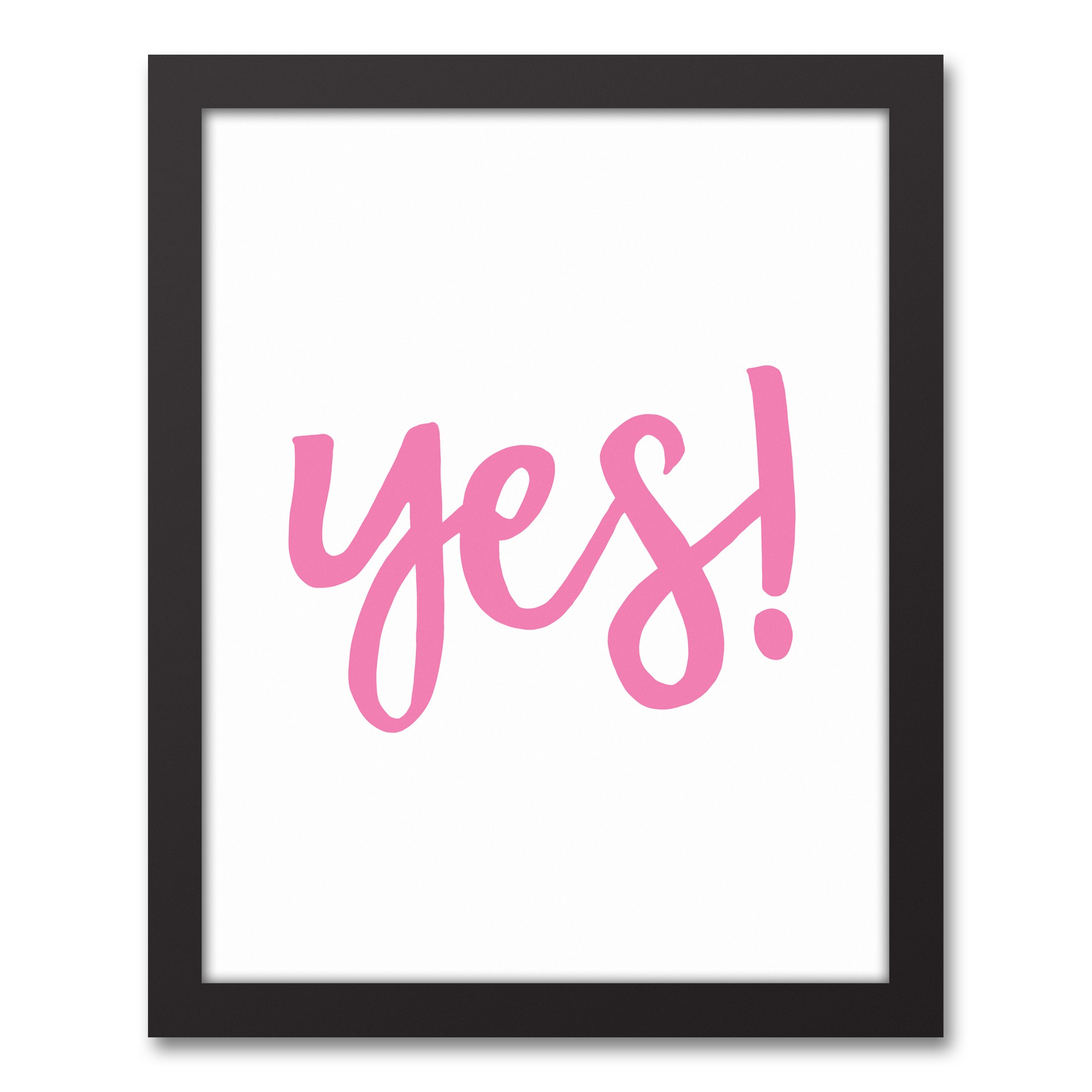 Yes 11x14 Black Framed Canvas