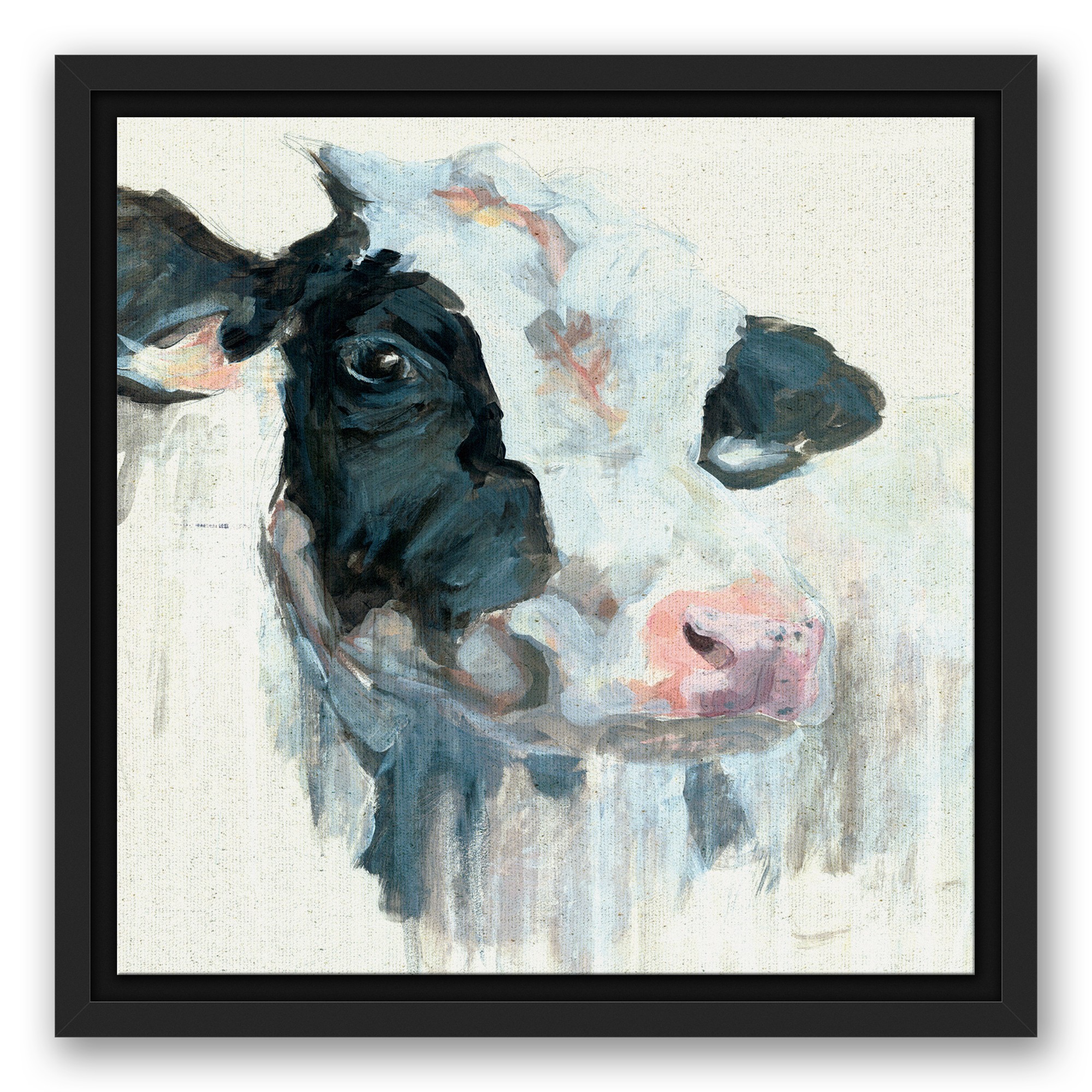 Curious Painted Dairy Cow Wall Art